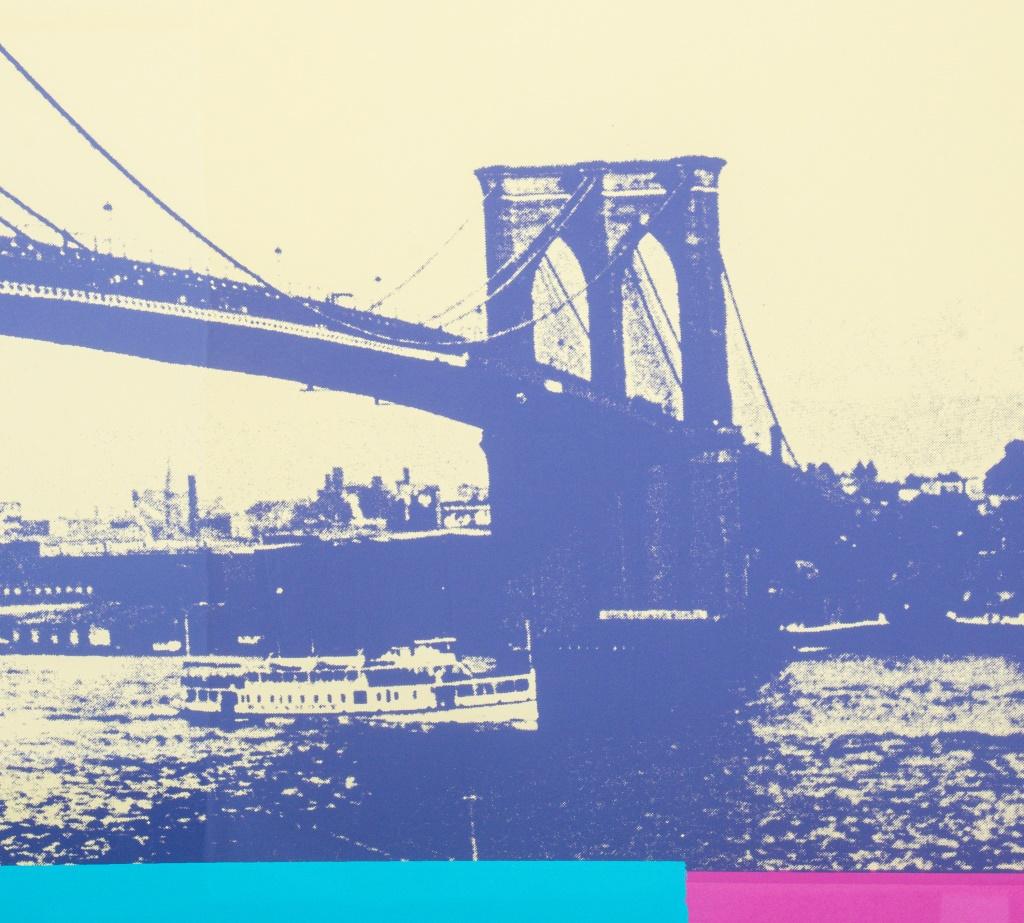 Andy Warhol „Brooklyn Bridge“ Siebdruck, 1983 (Holz) im Angebot