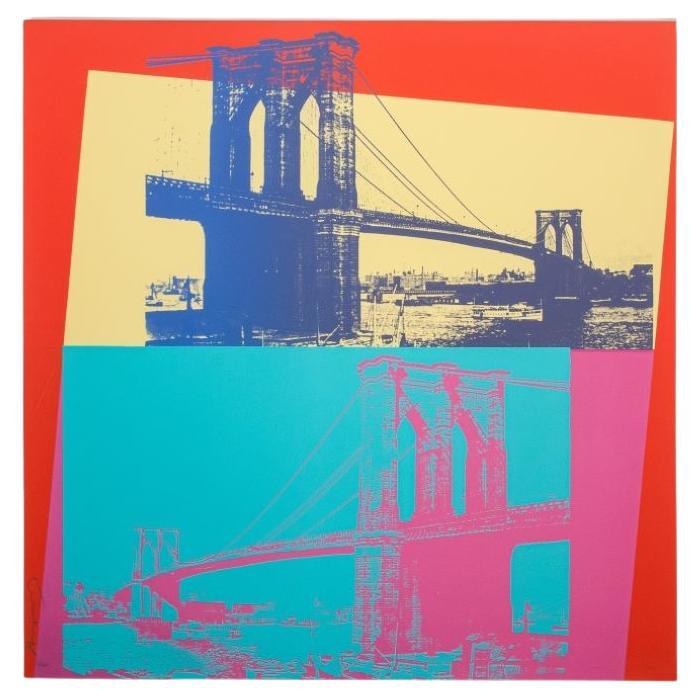 Andy Warhol "Brooklyn Bridge" Screenprint, 1983 For Sale