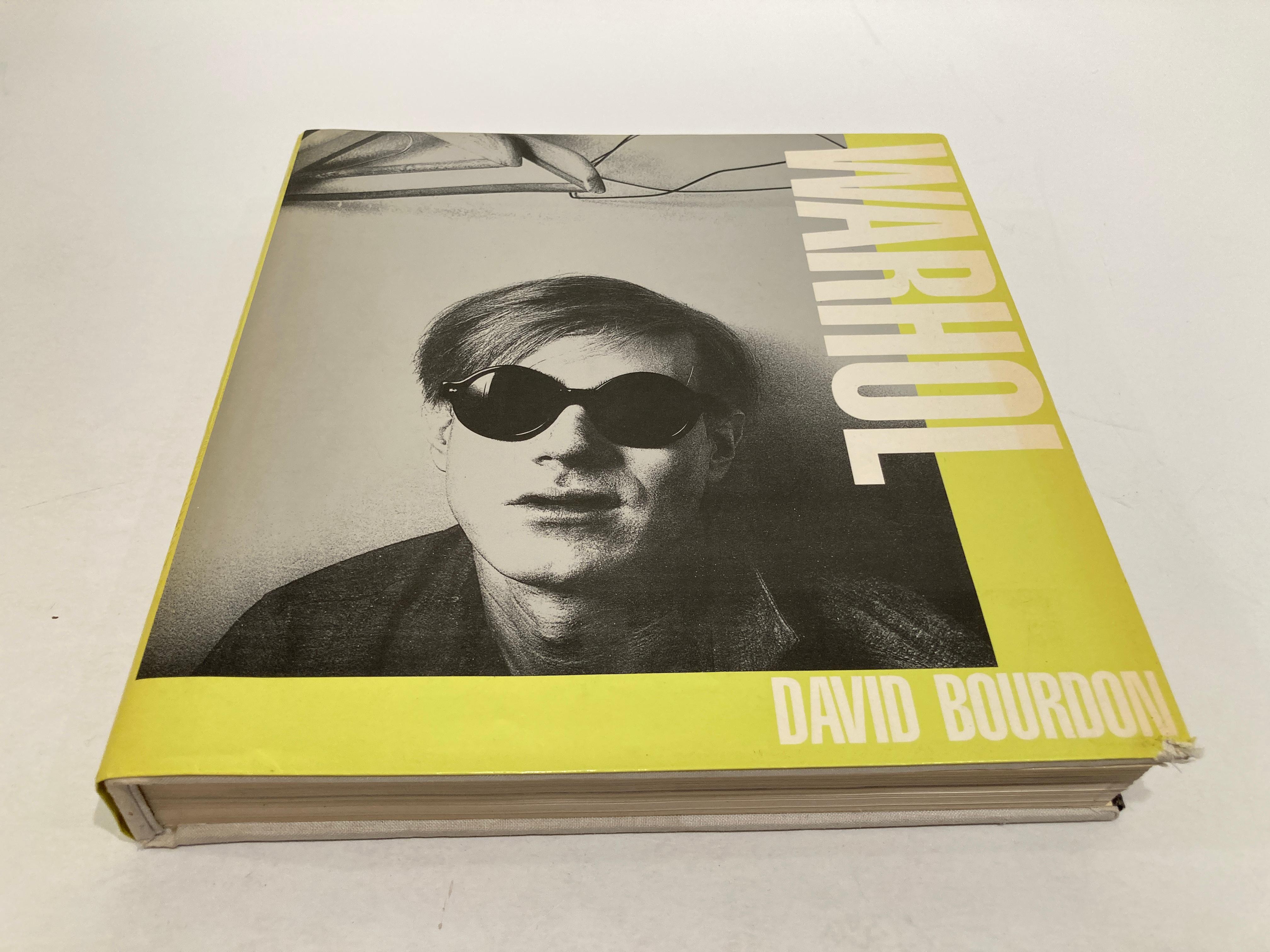 Andy Warhol by David BourdonVintage 1989, 
Abrams Book, Harry Schunk 1965 Photo Collector's Pop Art poster.
This Andy Warhol rare vintage 1989 iconic David Bourdon Abrams book harry Schunk 1965 photo collector's Pop Art poster is an incredibly