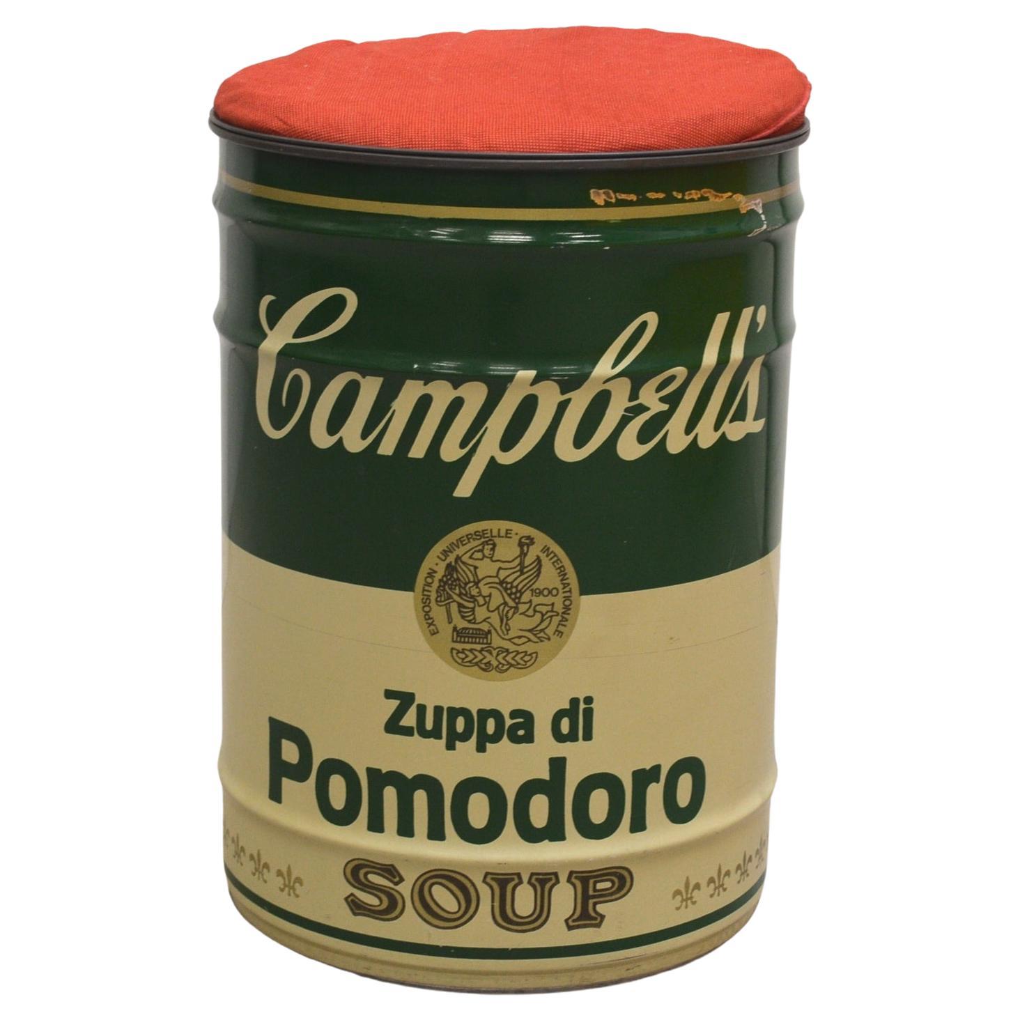 Andy Warhol Campbell Soup Can Stool by Dino Gavina for Studio Simon, 1970s