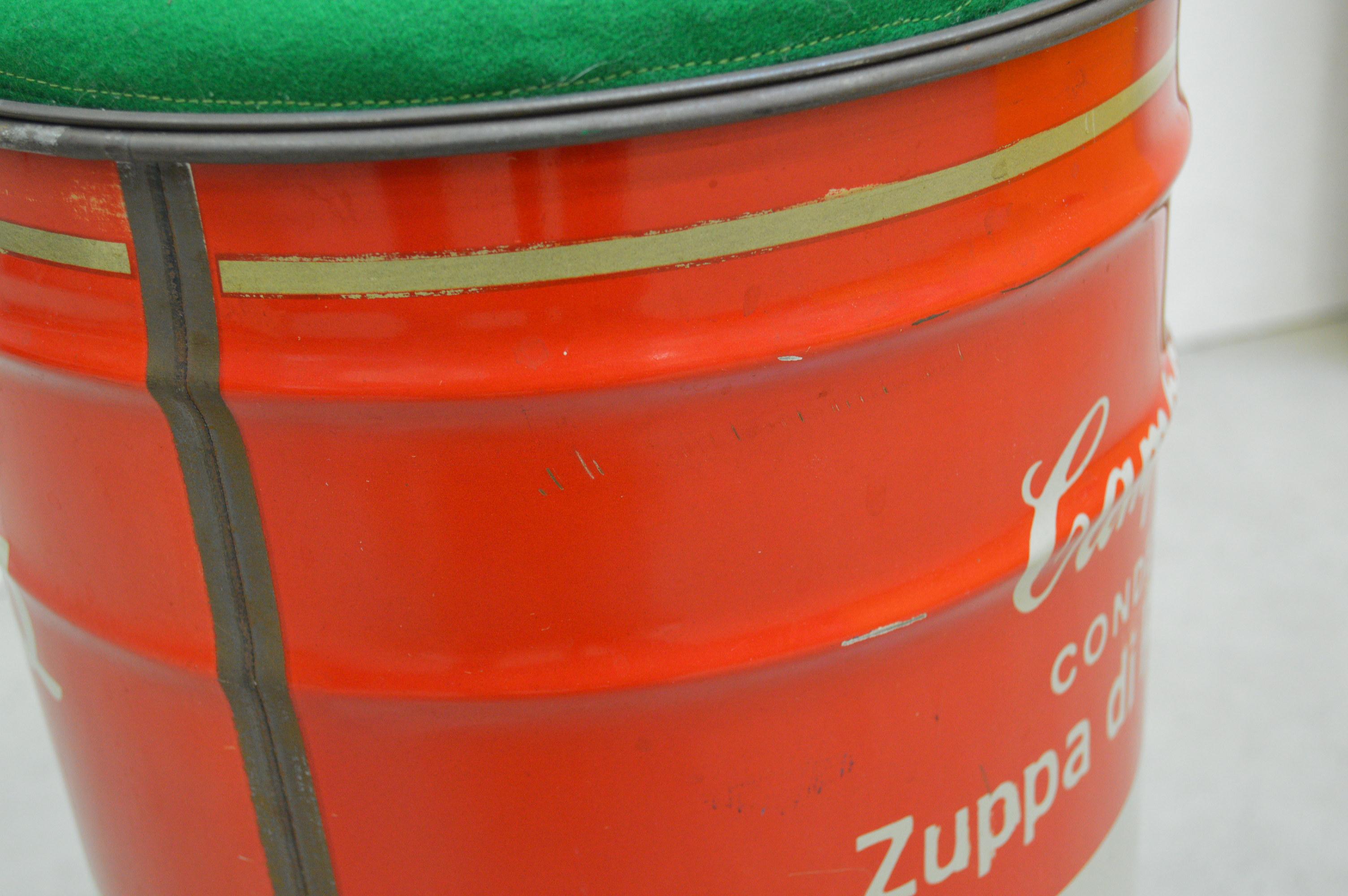 Andy Warhol Campbell Soup Can Stool by Dino Gavina for Studio Simon 1970s In Good Condition In Aachen, NW