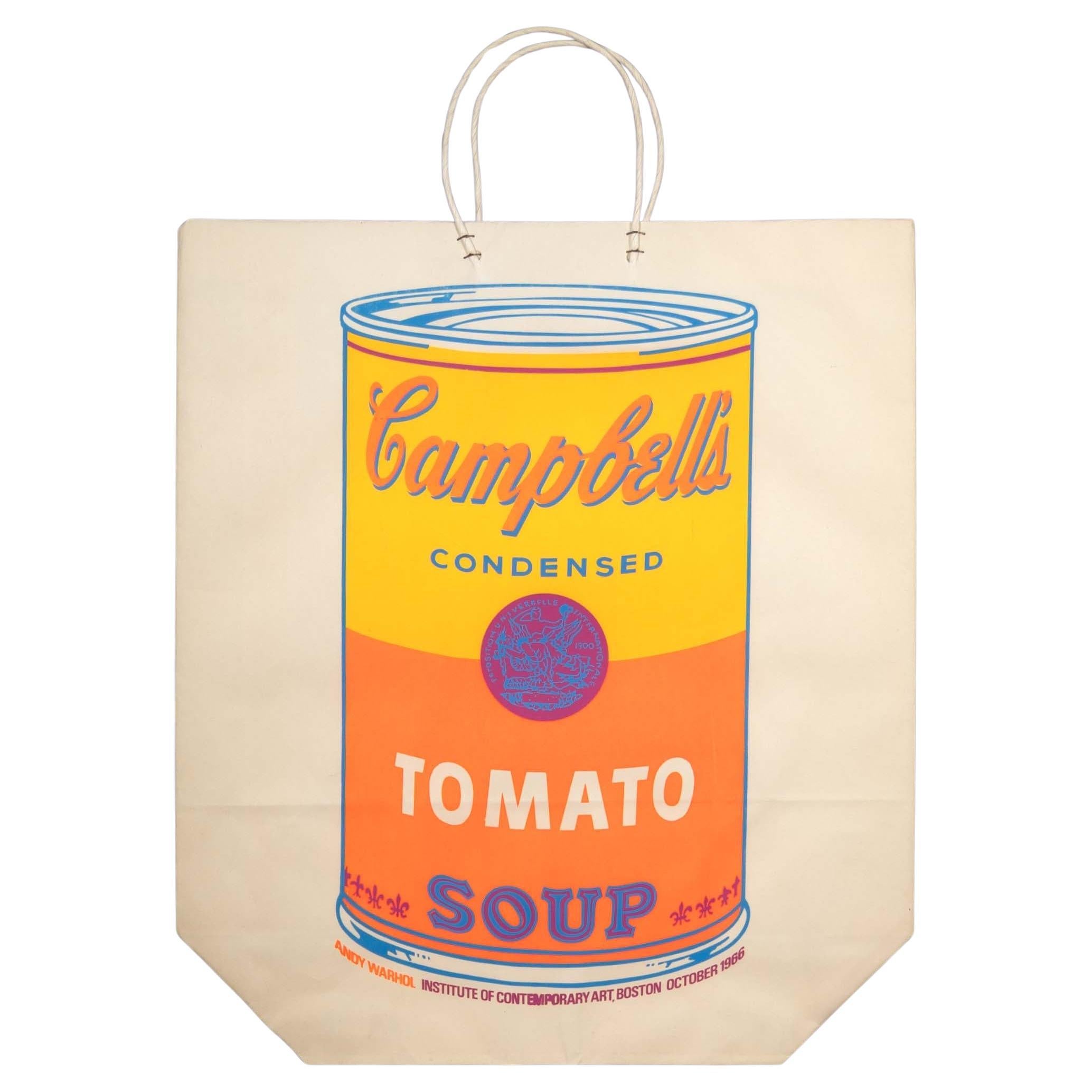 Andy Warhol Campbell’s Soup Can (Tomato) 1966 Silkscreen in Colors on Paper Bag