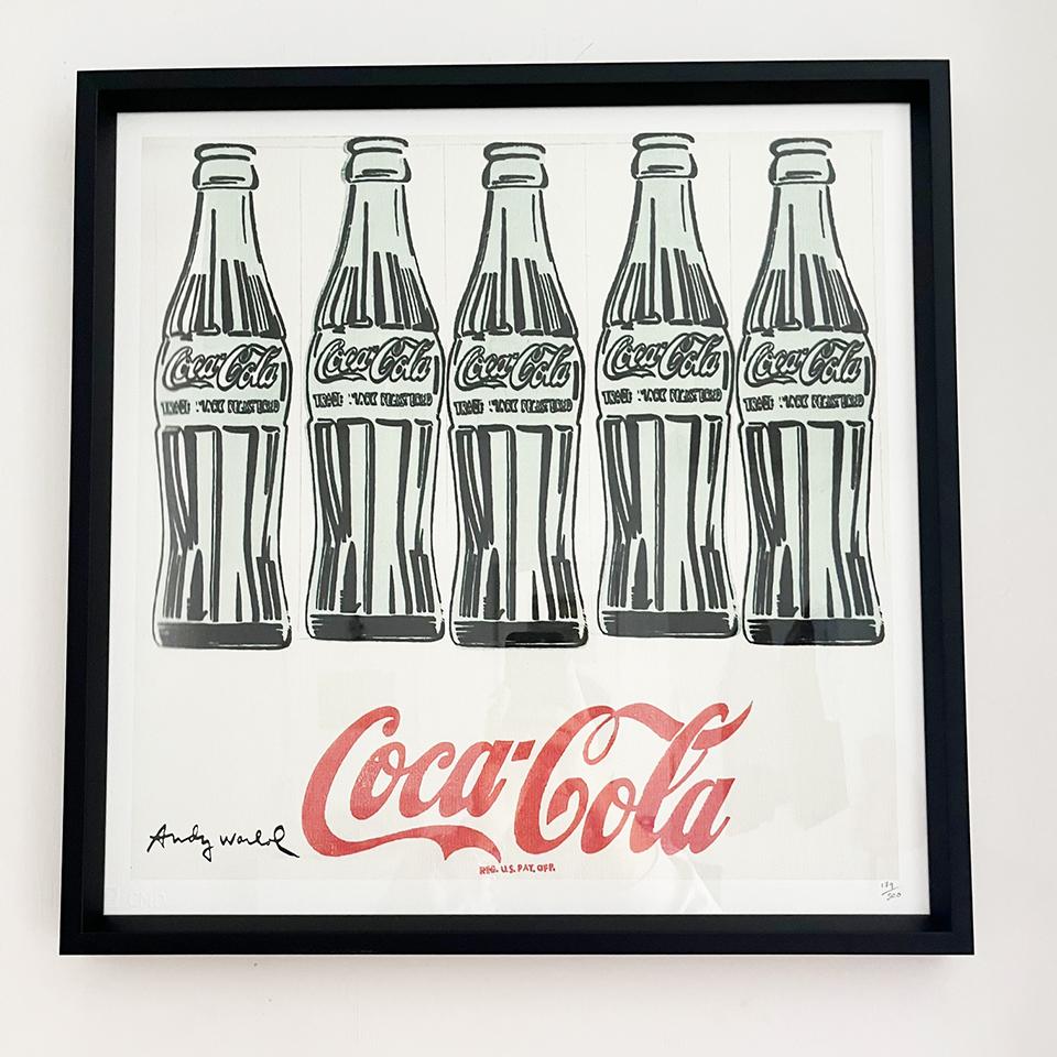 Andy Warhol Coca Cola Lithograph Limited Edition  In Distressed Condition For Sale In Foggia, FG