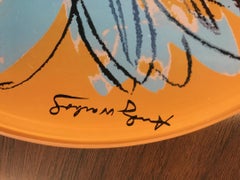 Andy Warhol Daisy Glass Pair Of Plates by Studio Line Rosenthal