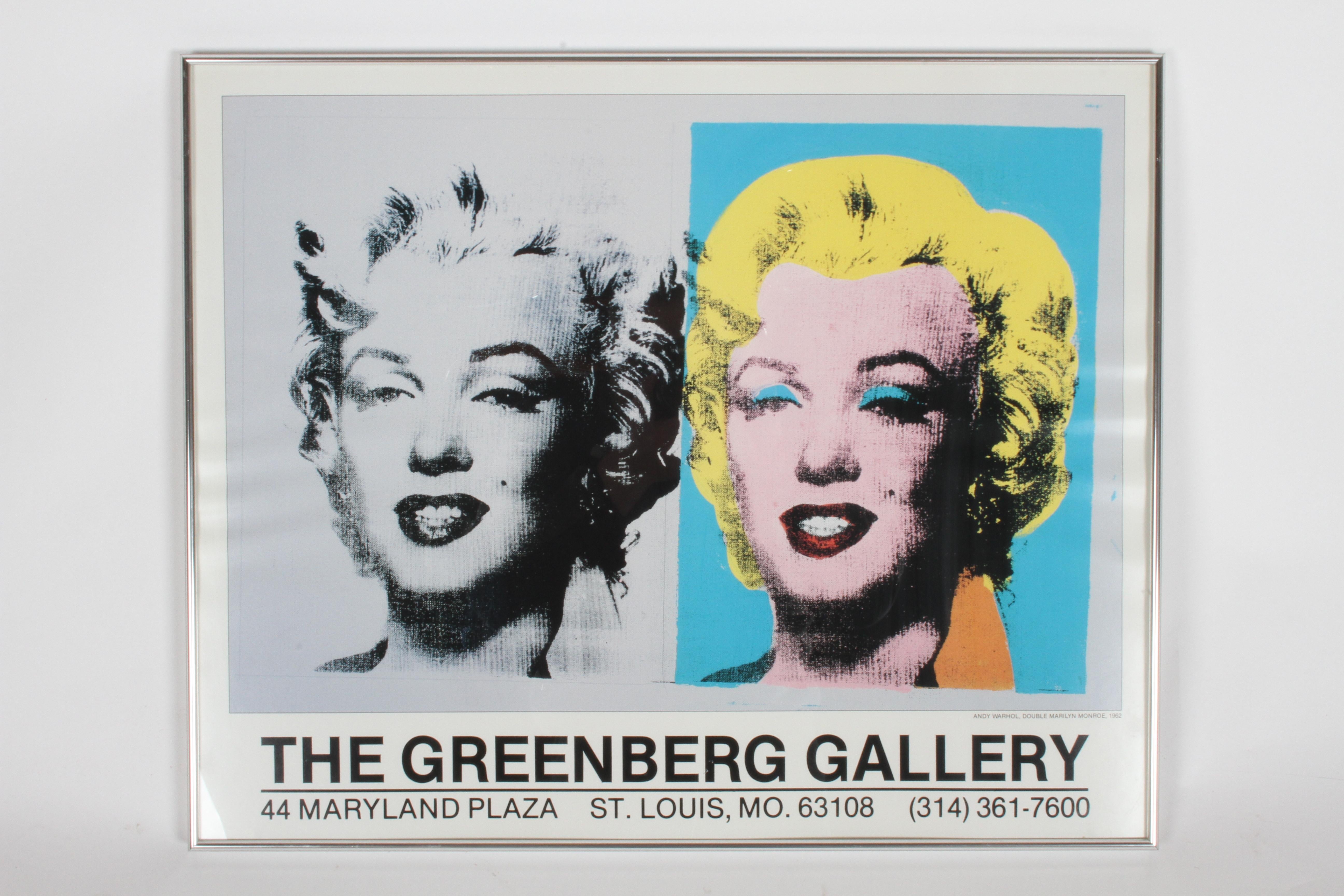 Andy Warhol Double Marilyn Poster, Greenberg Gallery In Good Condition For Sale In St. Louis, MO