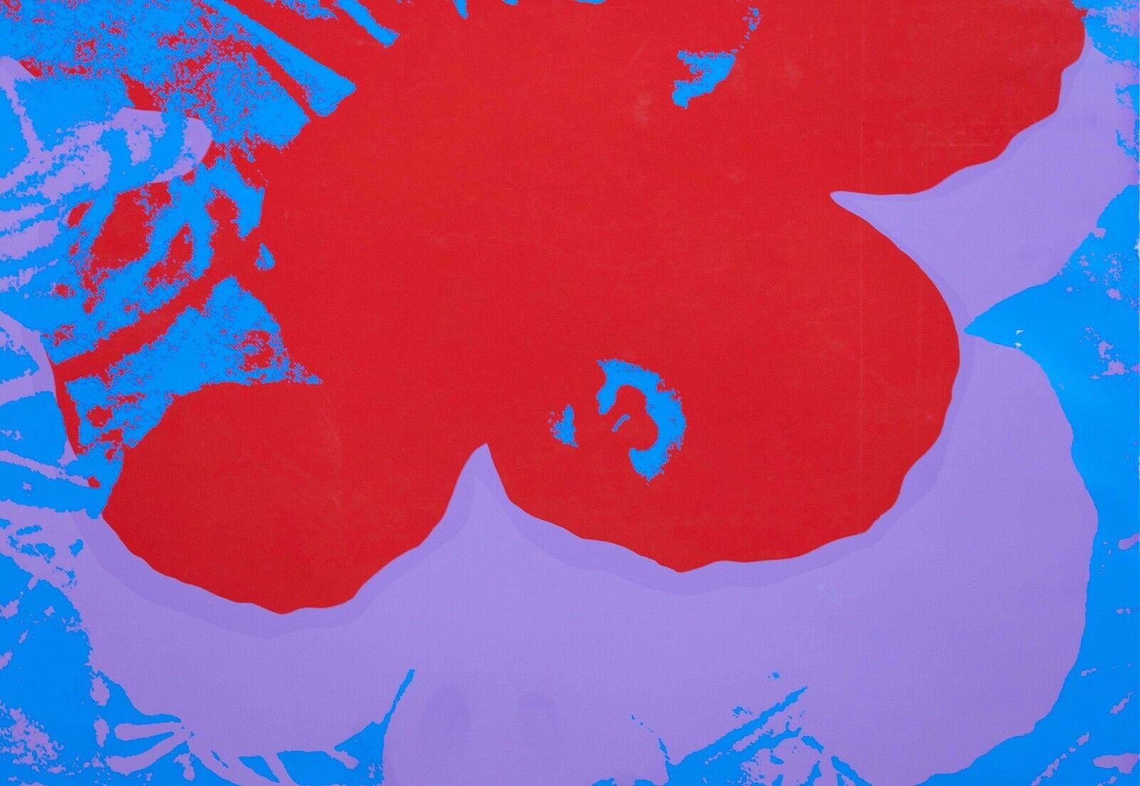 An iconic Pop Art silkscreen in colors titled “Flowers (F. & S. II.66)” by Andy Warhol. From a vintage silkscreen poster, published in 1970. Numbered ‘93504’ on verso in pencil. From the delicate studies of flowers in Renaissance paintings to the