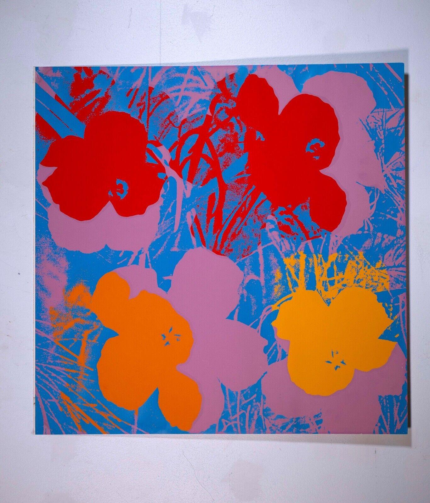 Andy Warhol Flowers (F. & S. II.66) Pop Art Silkscreen in Colors Poster 1970 UF In Good Condition In Keego Harbor, MI