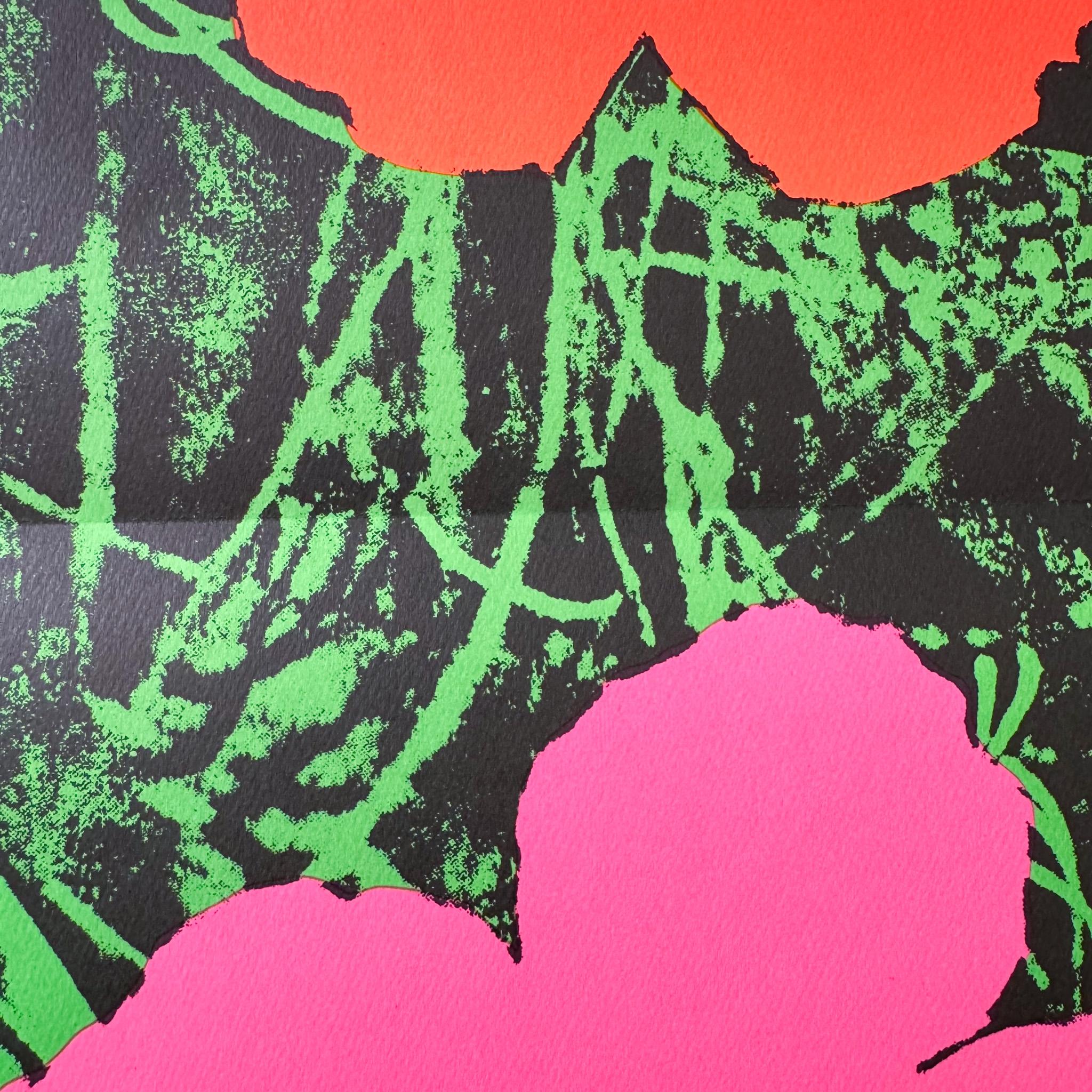 Metà XX secolo Andy Warhol Flowers (Leo Castelli Gallery Mailer, 1964) in vendita