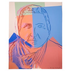 Andy Warhol Getrude Stein Signed Pop Art Screenprint 1980 Framed 168/200