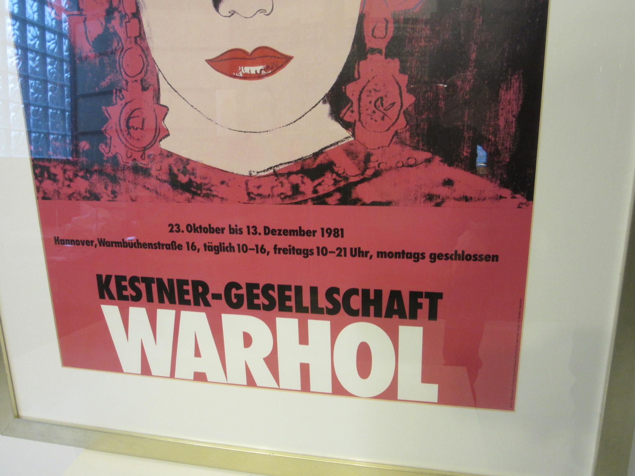 Allemand Affiche de la galerie Kestner-Gesellschaft d'Andy Warhol, 1981 en vente