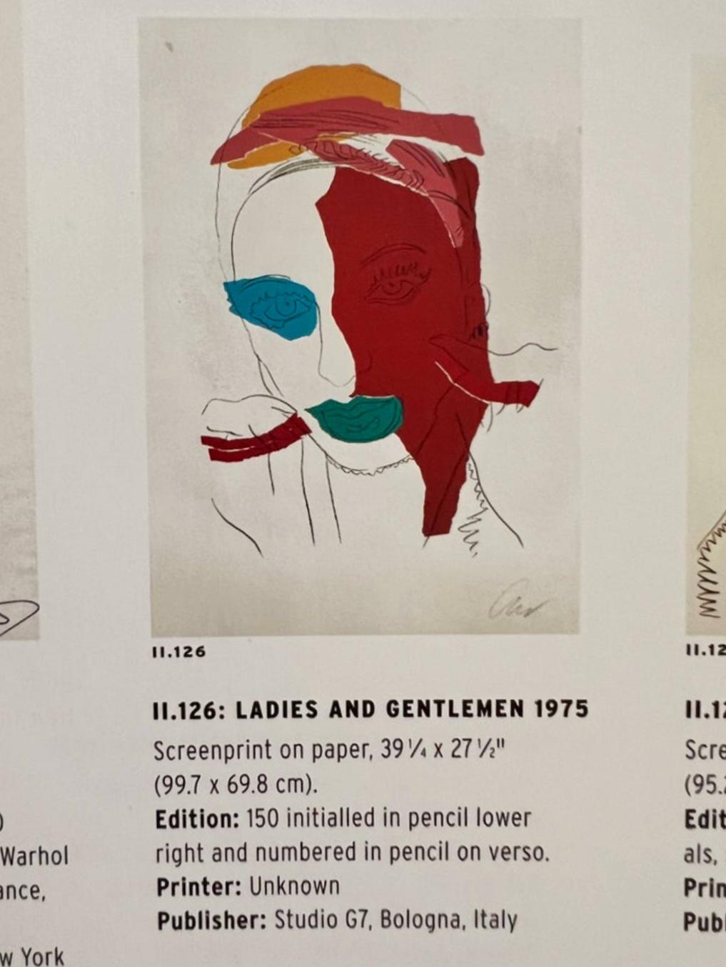 Paper ANDY WARHOL - Ladies and Gentlemen For Sale