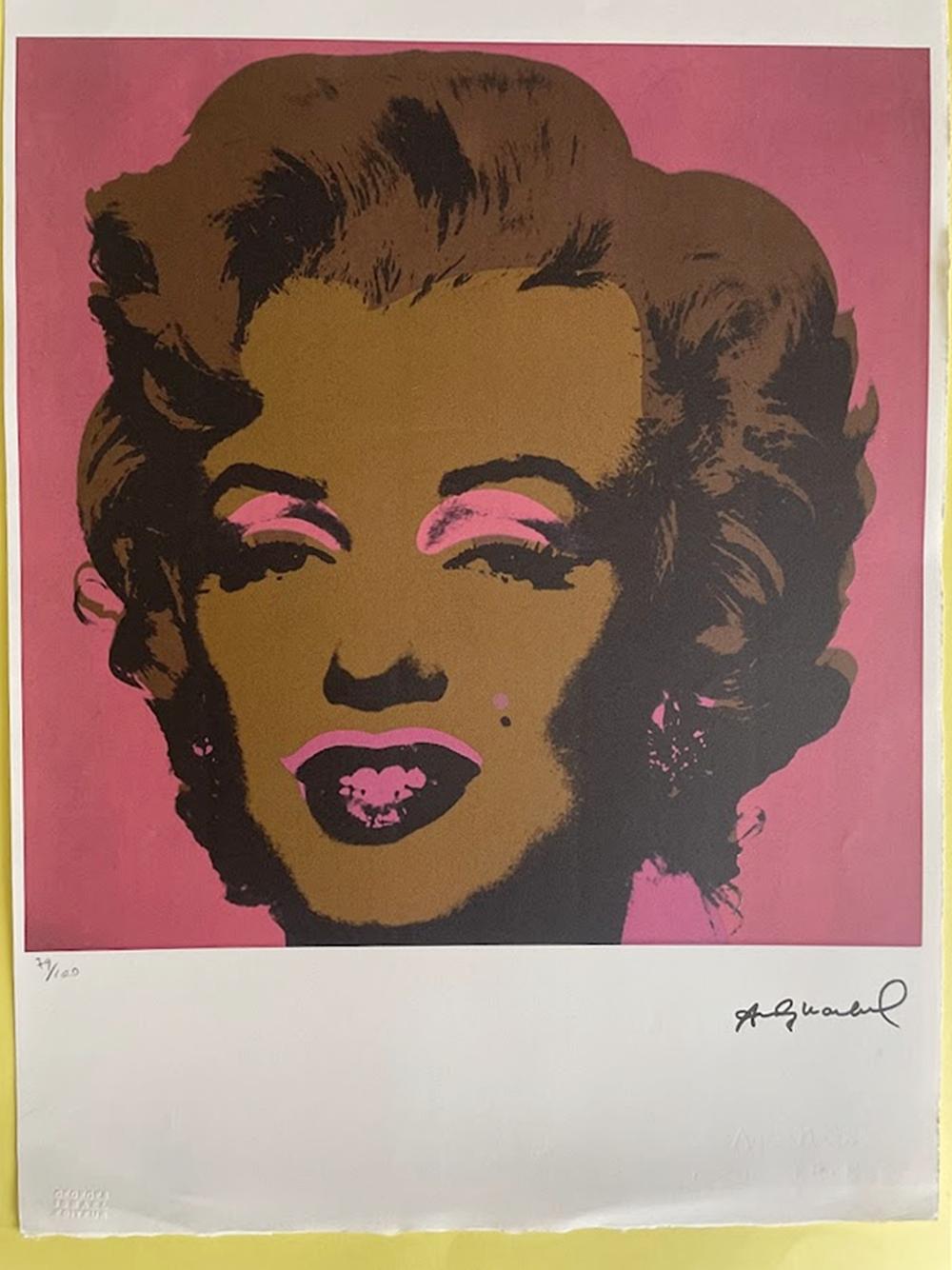 Carta Andy Warhol Marilyn Monroe Litografia della Leo Castelli Gallery in vendita