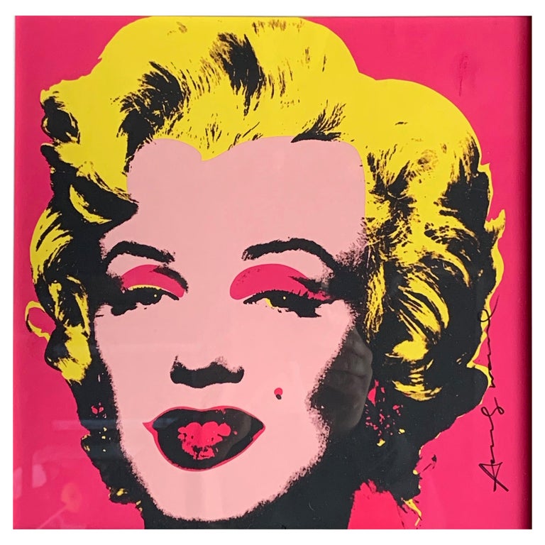 Andy Warhol Marilyn Monroe Offset Lithograph Original Hand Signed