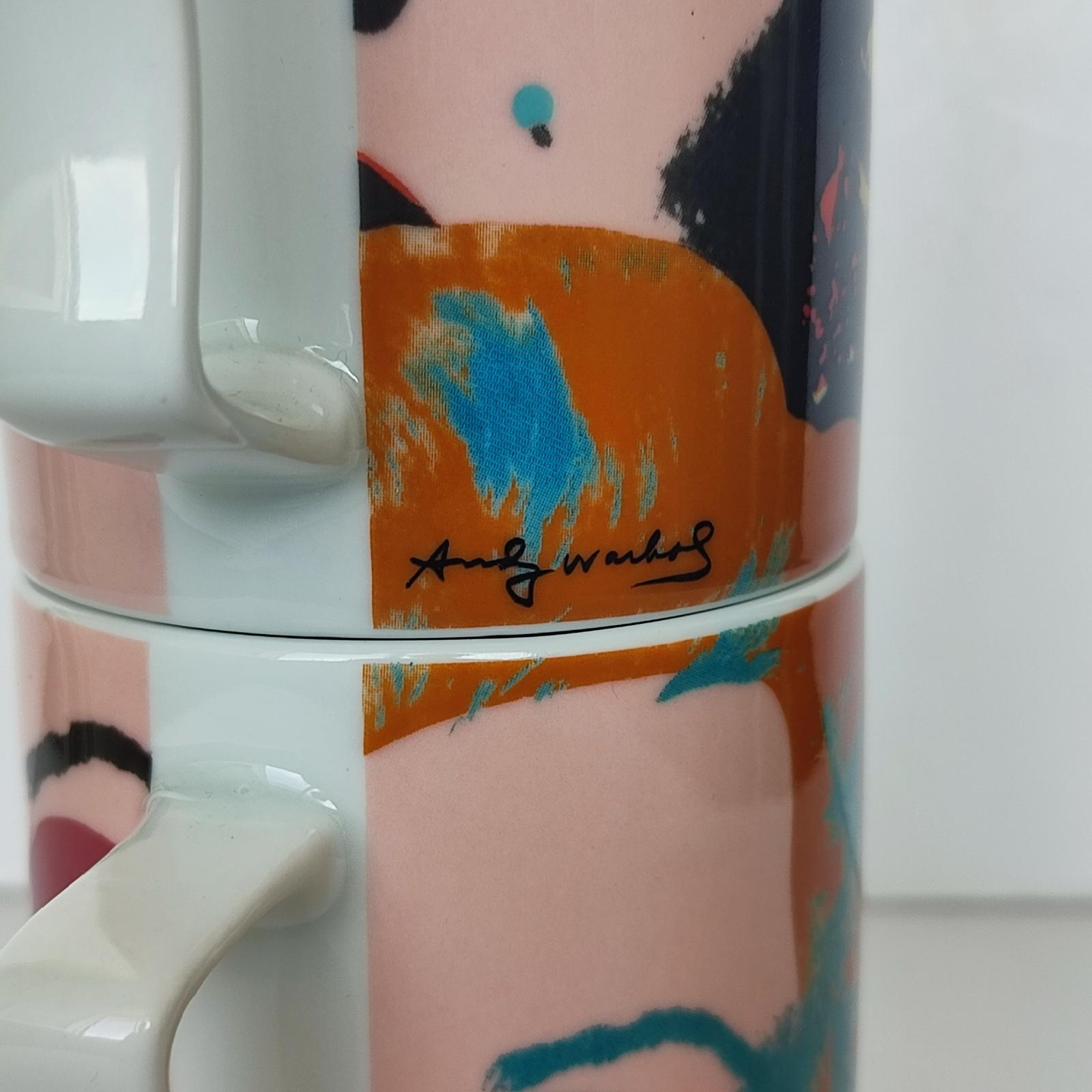 Andy Warhol Marilyn Monroe Rosenthal Studio Line Stacking Mug Set, FREE SHIPPING 3