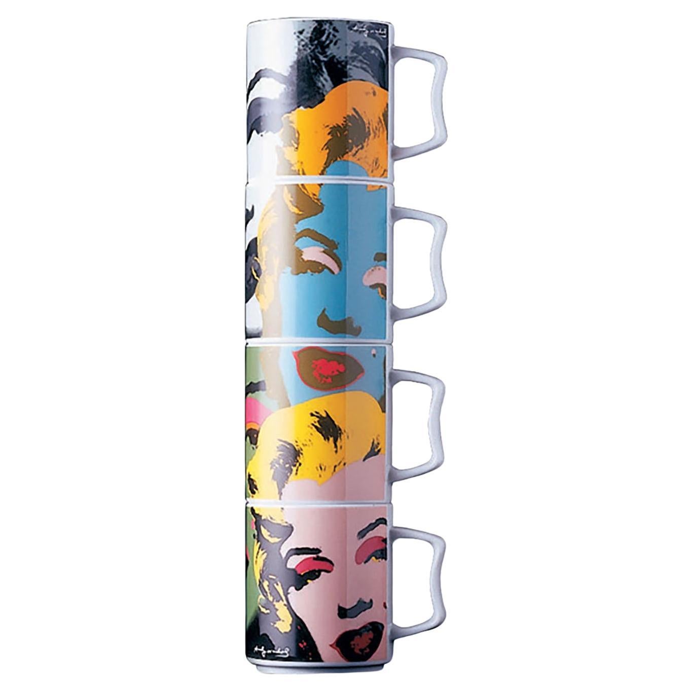 Andy Warhol Marilyn Monroe Rosenthal Studio Line Stacking Mug Set, FREE SHIPPING