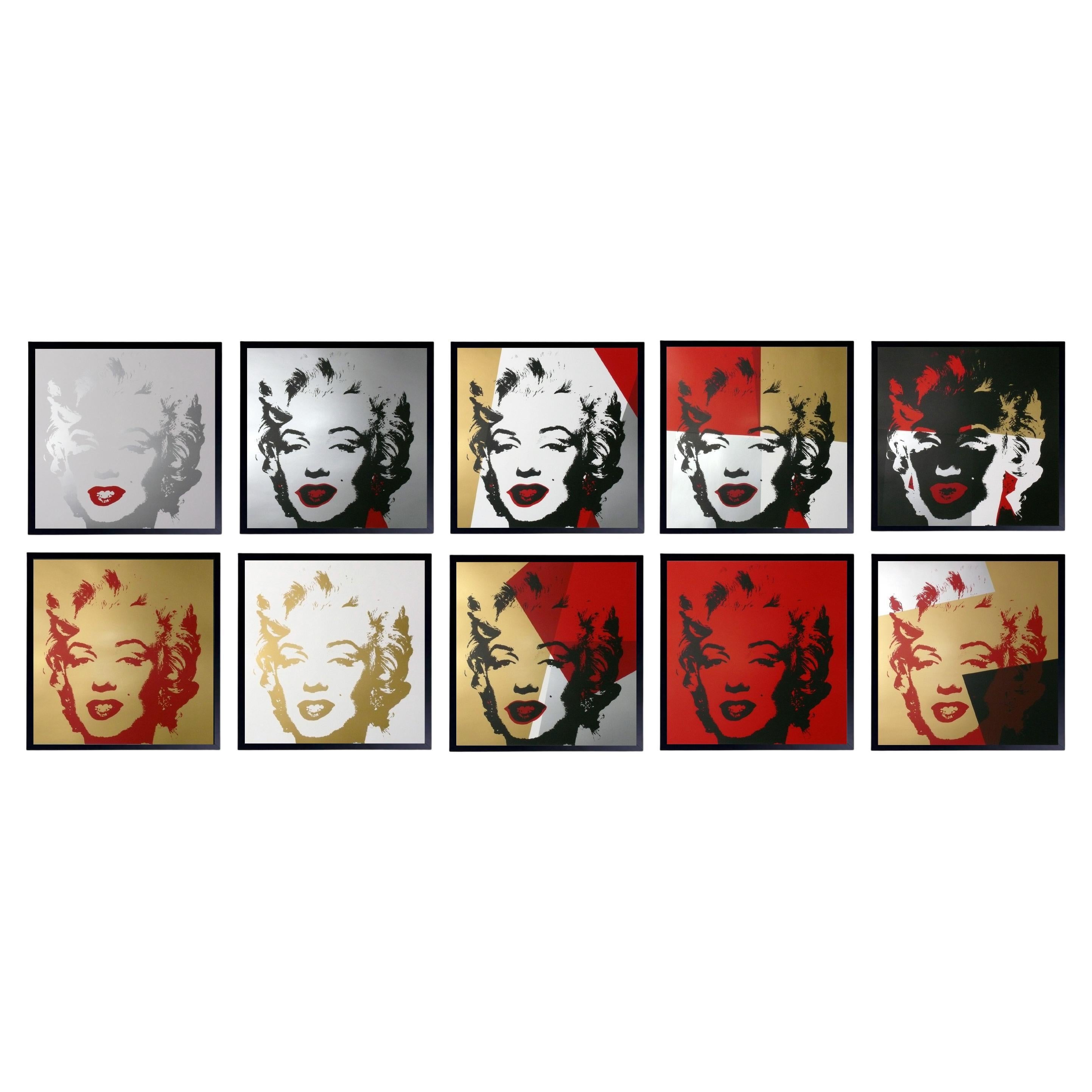 Andy Warhol Marilyn Monroe Sunday B Morning Lithographs 39"x39" each Modern Art