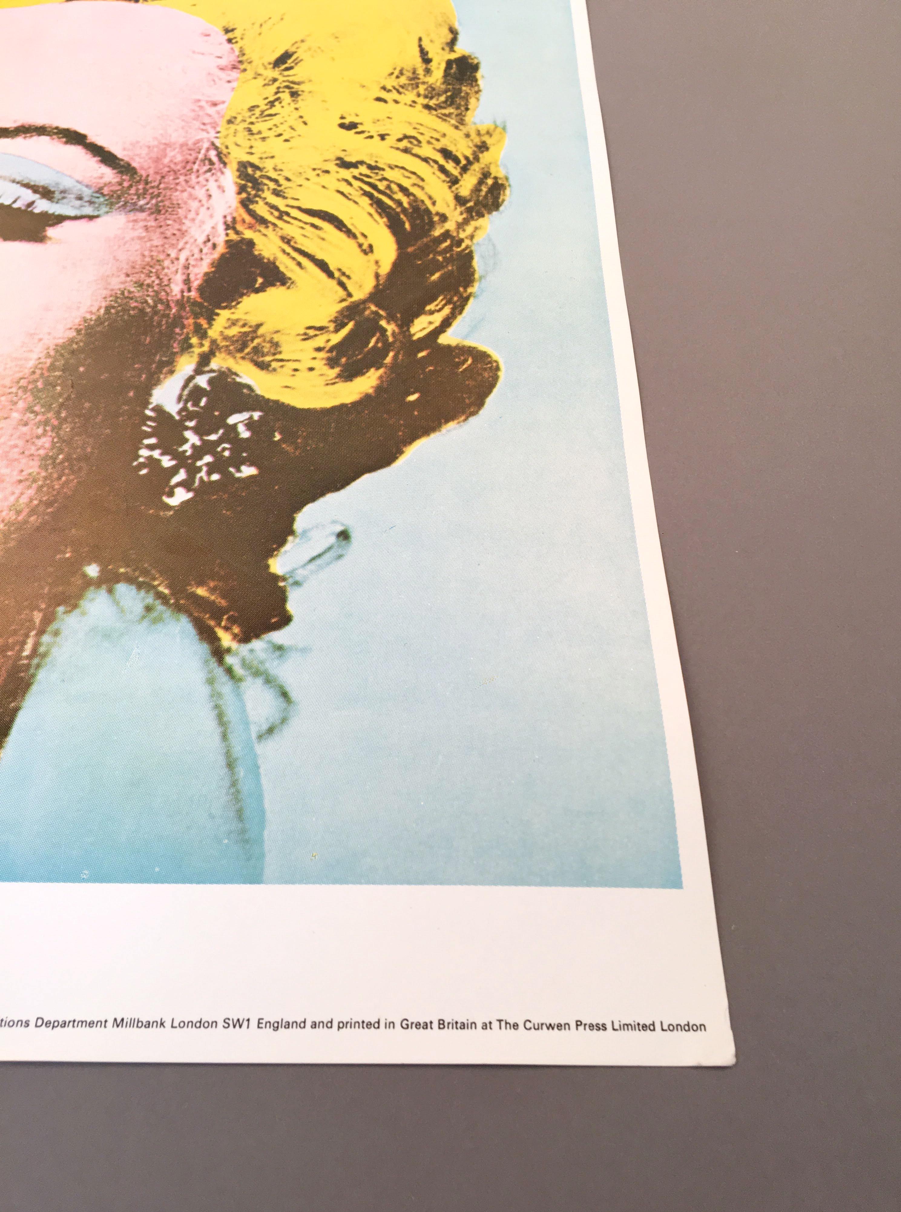 British Andy Warhol 'Marilyn / Tate Gallery' Rare Original 1971 Poster Print For Sale