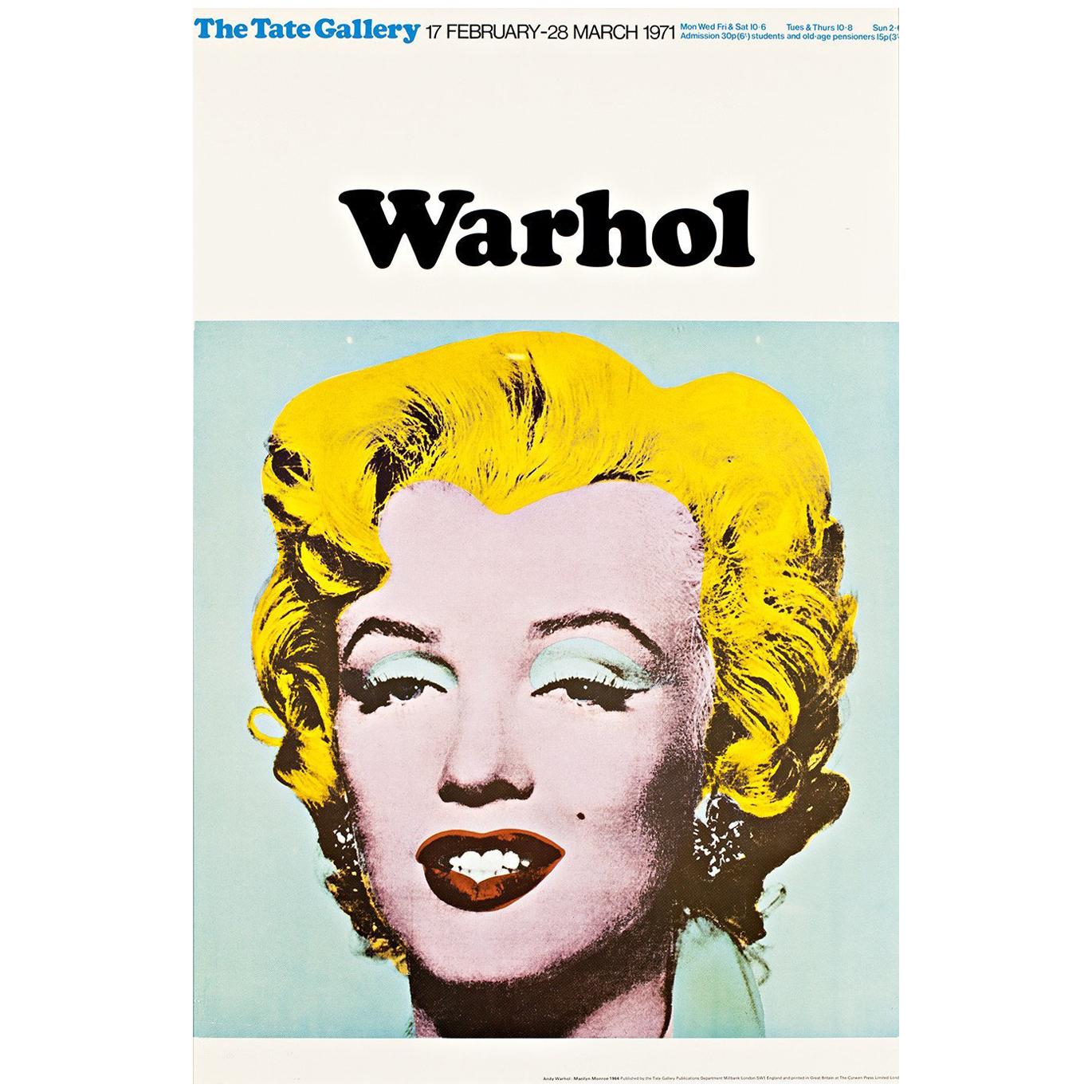 Andy Warhol 
Marilyn / Tate Gallery
 Rare Original 1971 Poster Print For Sale