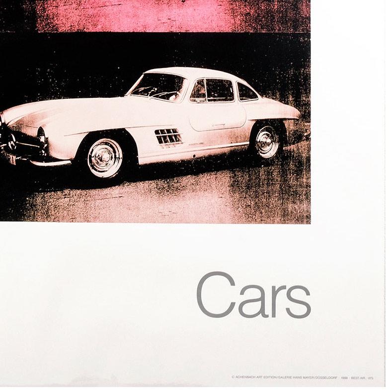Andy Warhol Mercedes-Benz 300 SL Coupe Print by Galerie Hans Mayer, 1988 In Good Condition In Lugano, TI