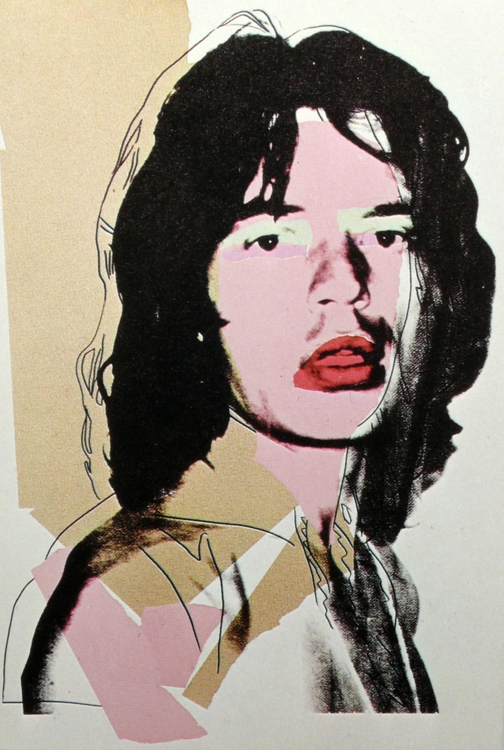 Mid-Century Modern Andy Warhol Mick Jagger Framed Lithographs by Castelli Multiples Inc For Sale
