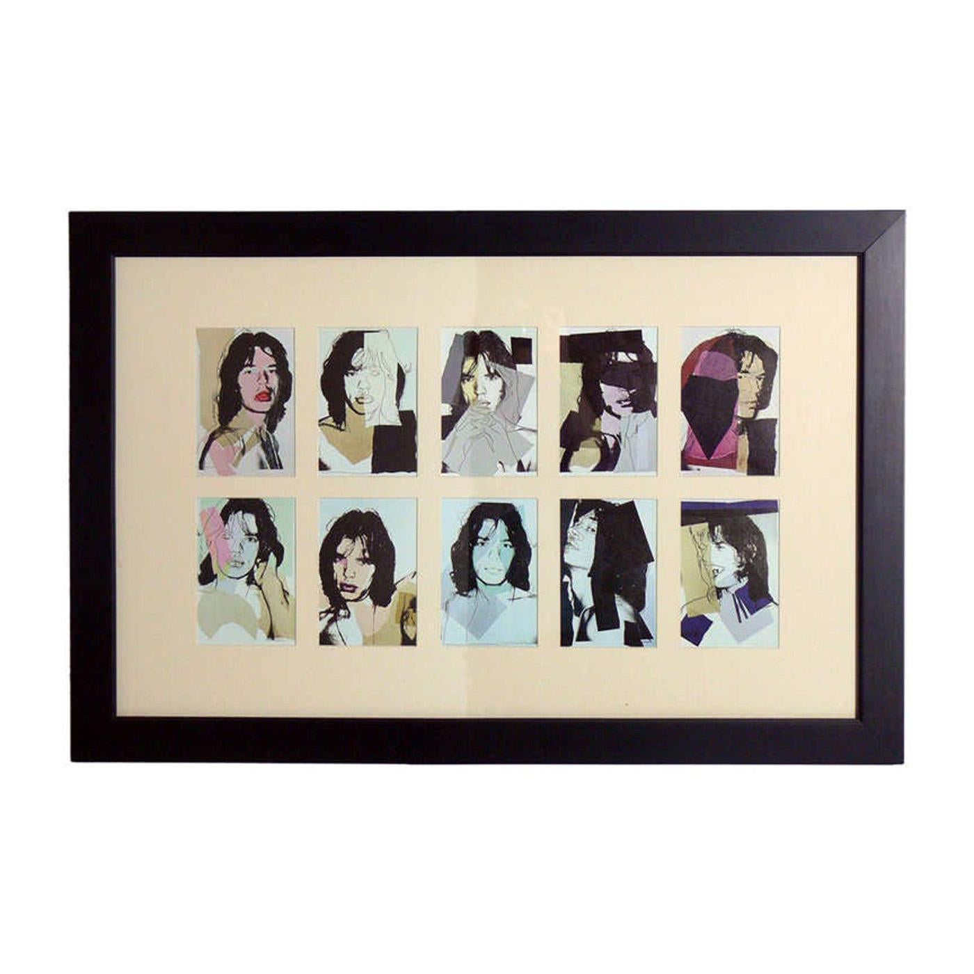 Andy Warhol Mick Jagger Litografie incorniciate di Castelli Multiples Inc