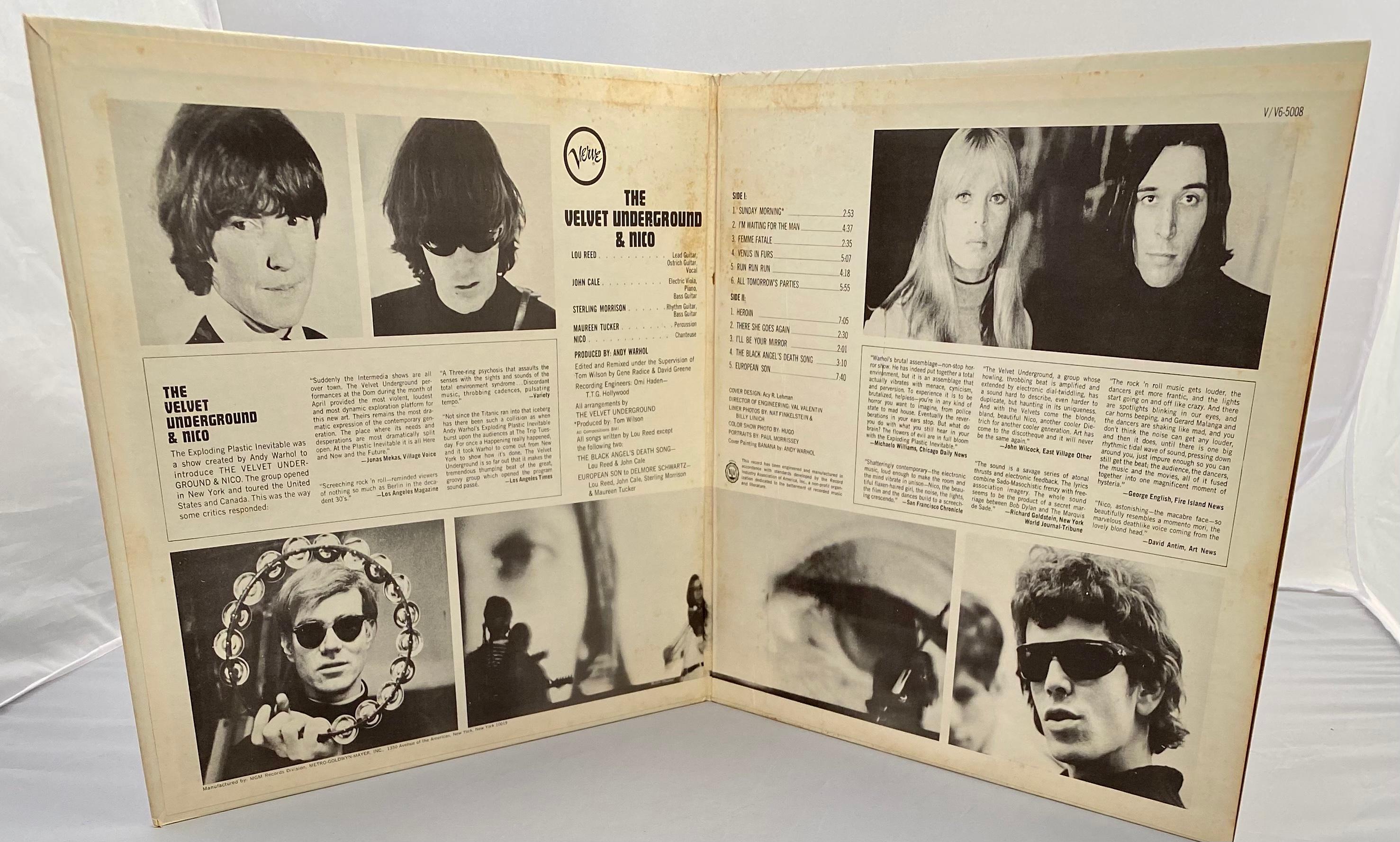Andy Warhol Banana: Nico & The Velvet Underground vinyl record (1967 original)  2