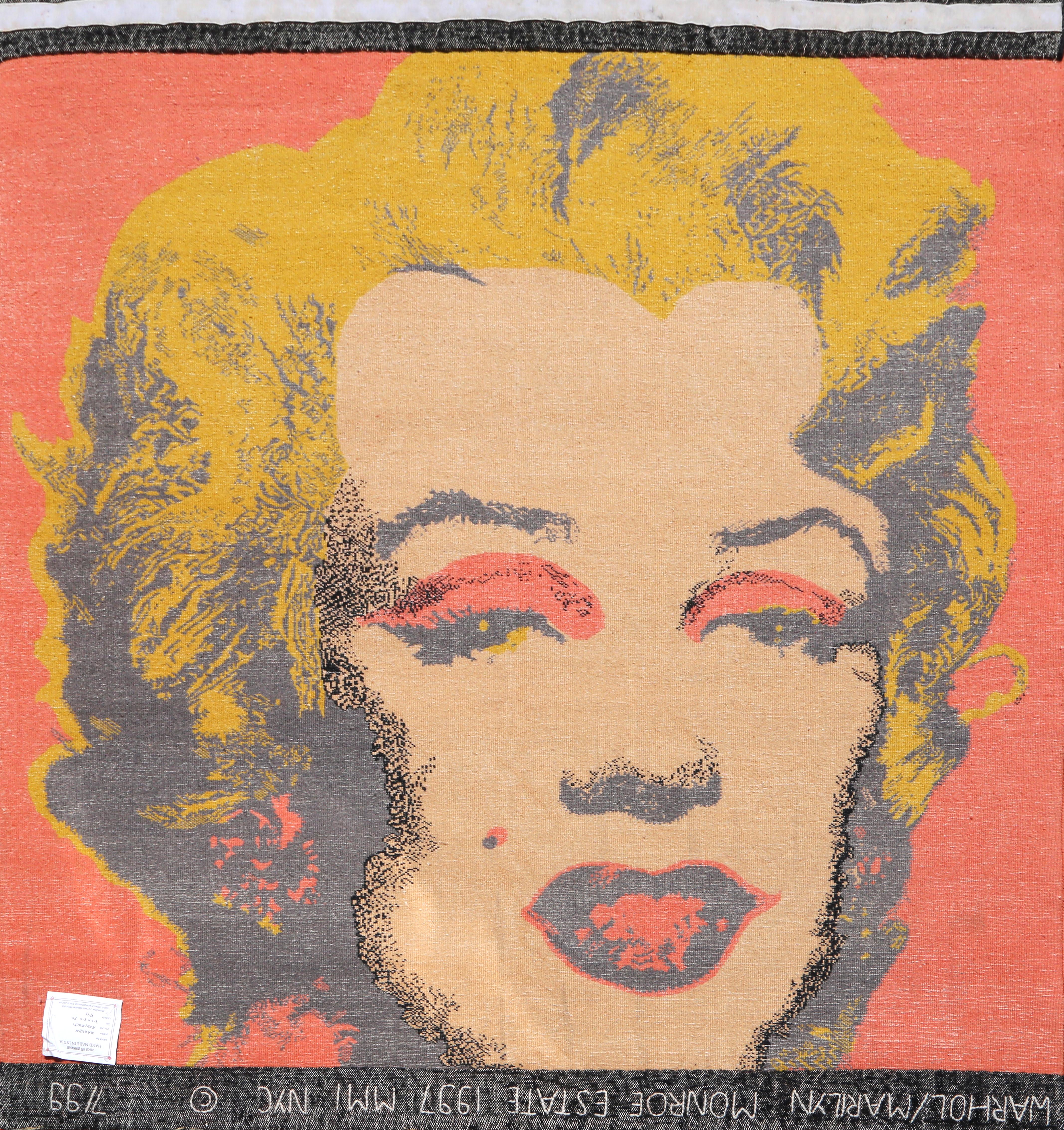 Marilyn, Pop Art Woolen Tapestry after Andy Warhol For Sale 3