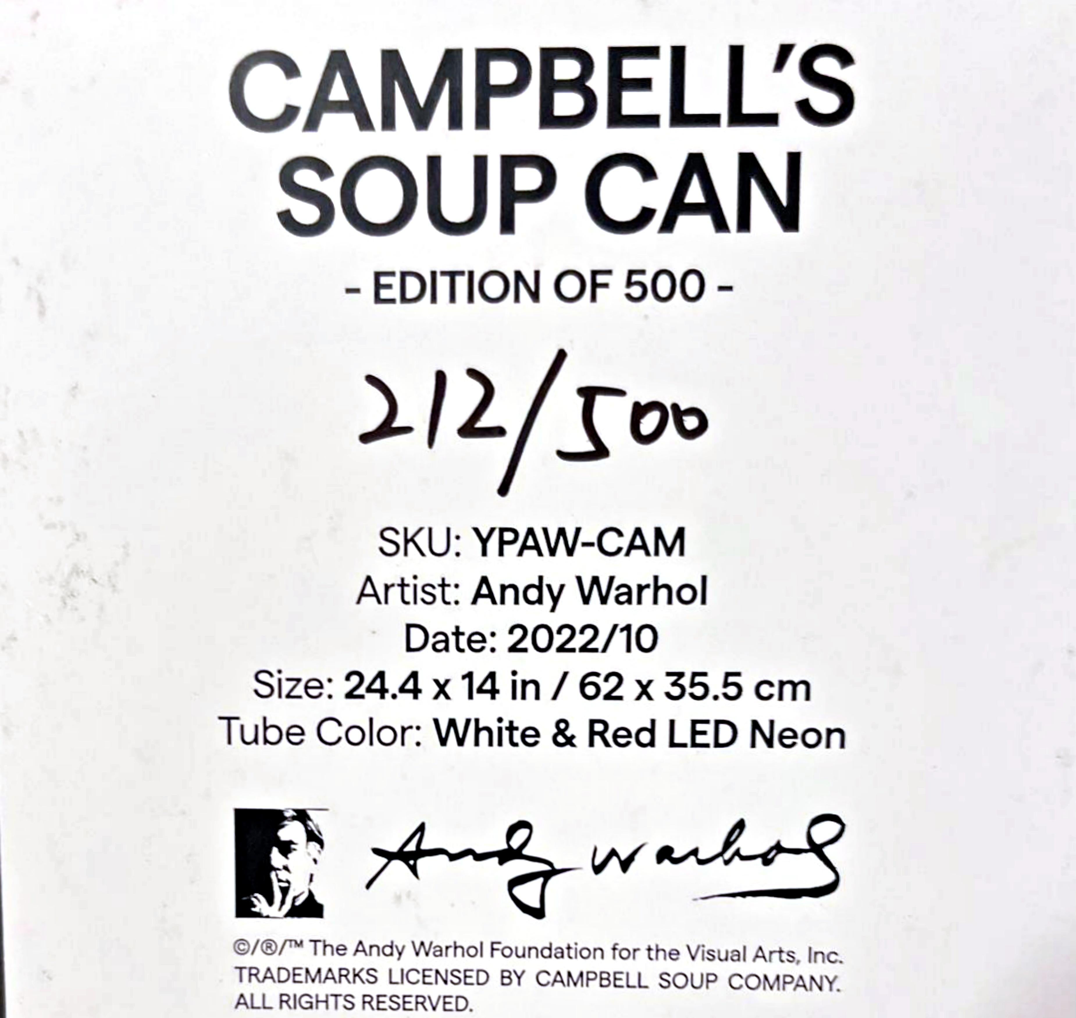 Gelbes neonfarbenes Campbell's Soup Can-Wandschild, limitierte Auflage 500 Stück  im Angebot 6
