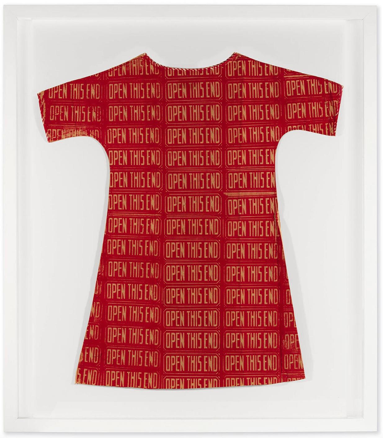 Andy Warhol - Abre este extremo (Vestido de papel) en venta en 1stDibs