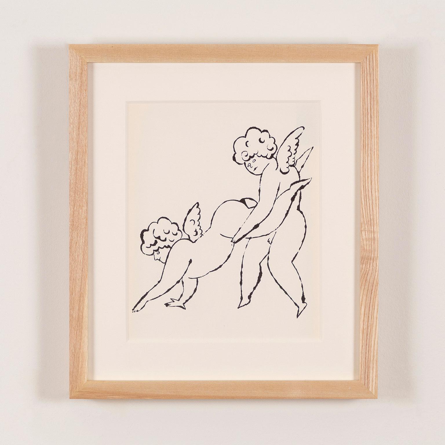 Putti Duo – Mixed Media Art von Andy Warhol