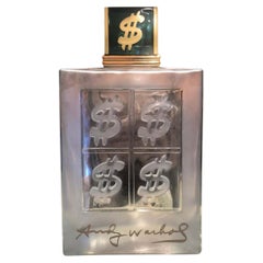 Andy Warhol Modern Oversized Dollar Sign Design Glass Display Bottles
