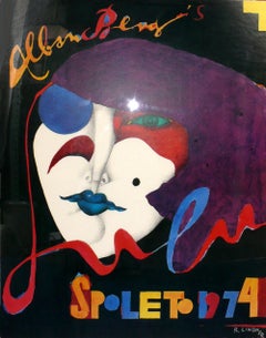 Andy Warhol or Richard Lindner Spoleto Lithograph Mid Century Modern Art