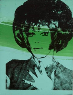 Andy Warhol portrait of Helen/Harry Morales for "Ladies & Gentlemen" 1975 green 