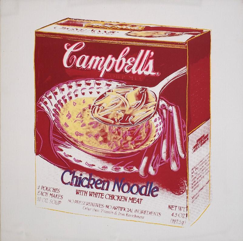 Andy Warhol Figurative Painting - Campbell's Chicken Noodle Soup Box