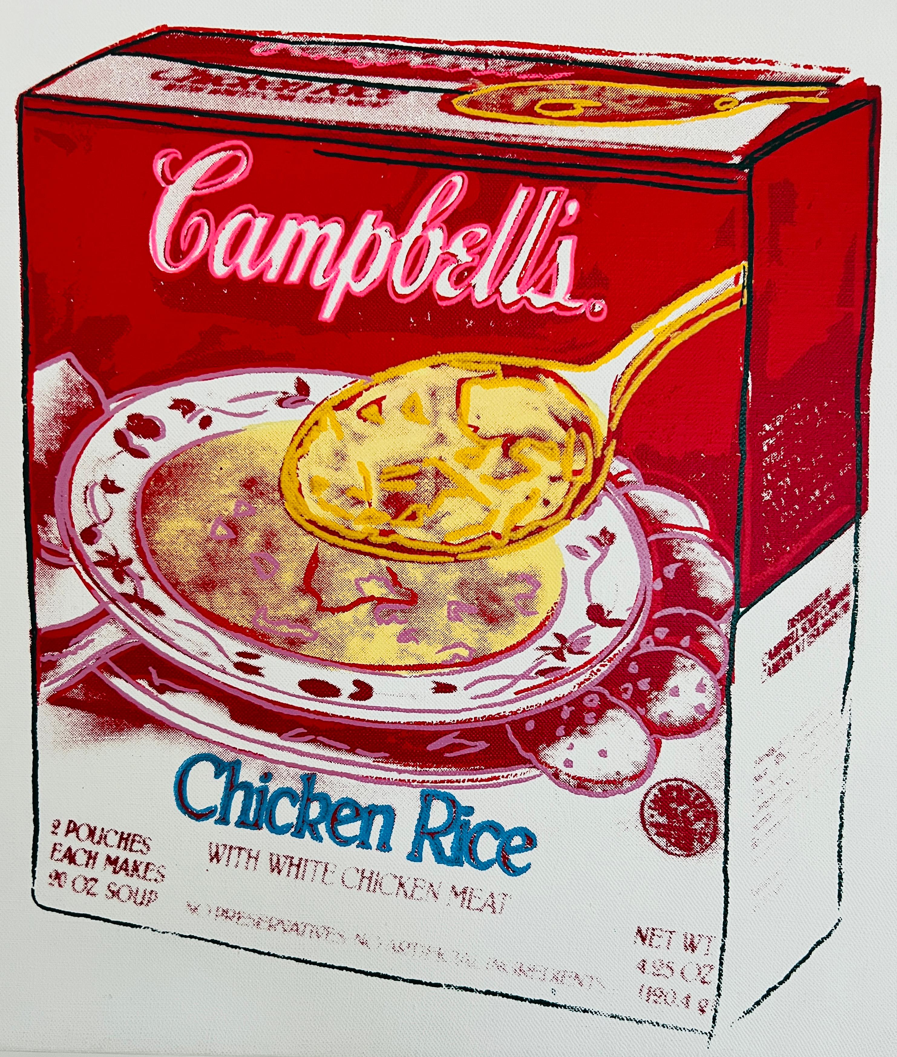 Andy Warhol Figurative Painting - Campbell's Chicken Rice Soup Box