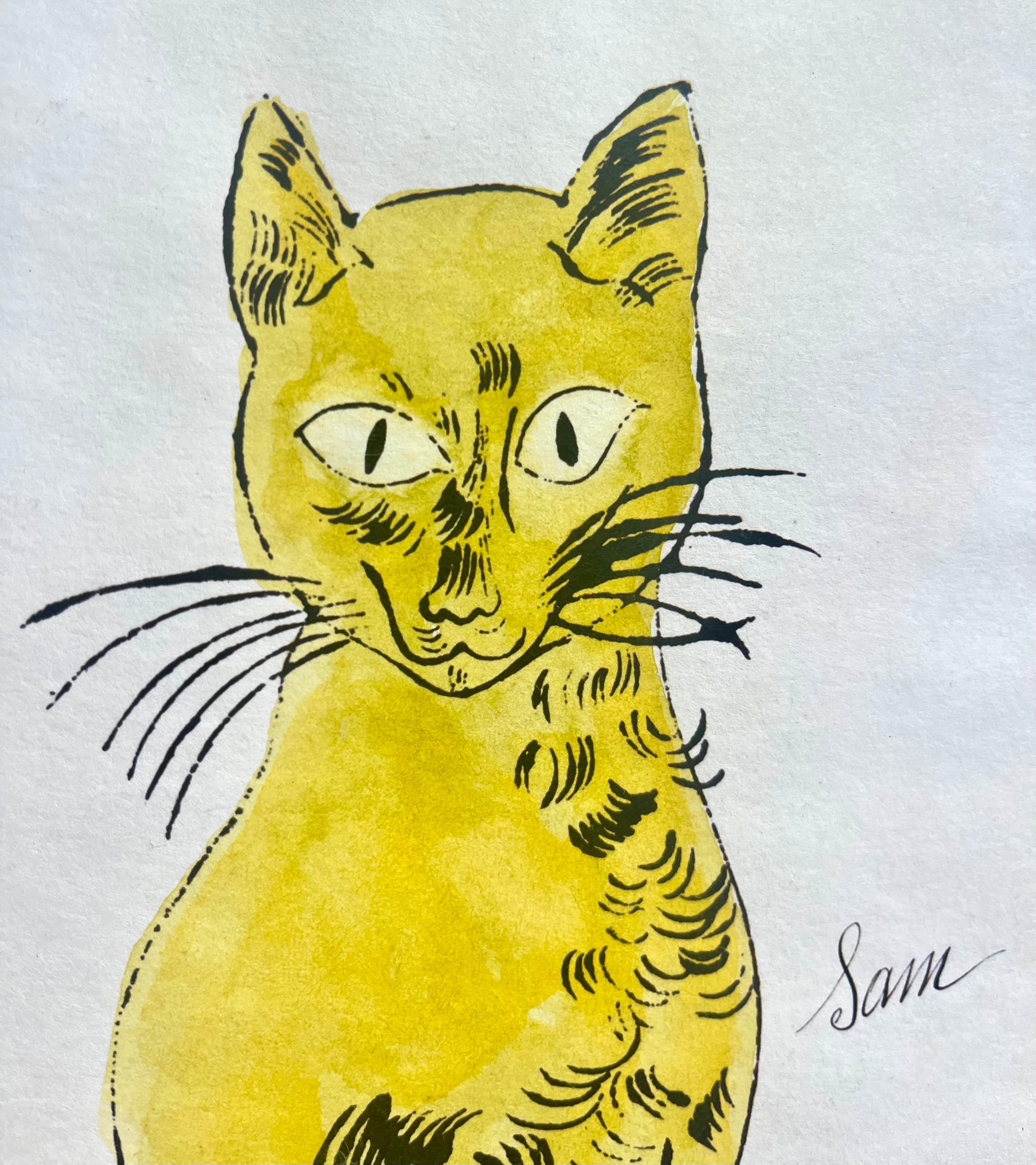 Sam die Katze Prototyp-Studie – Painting von Andy Warhol