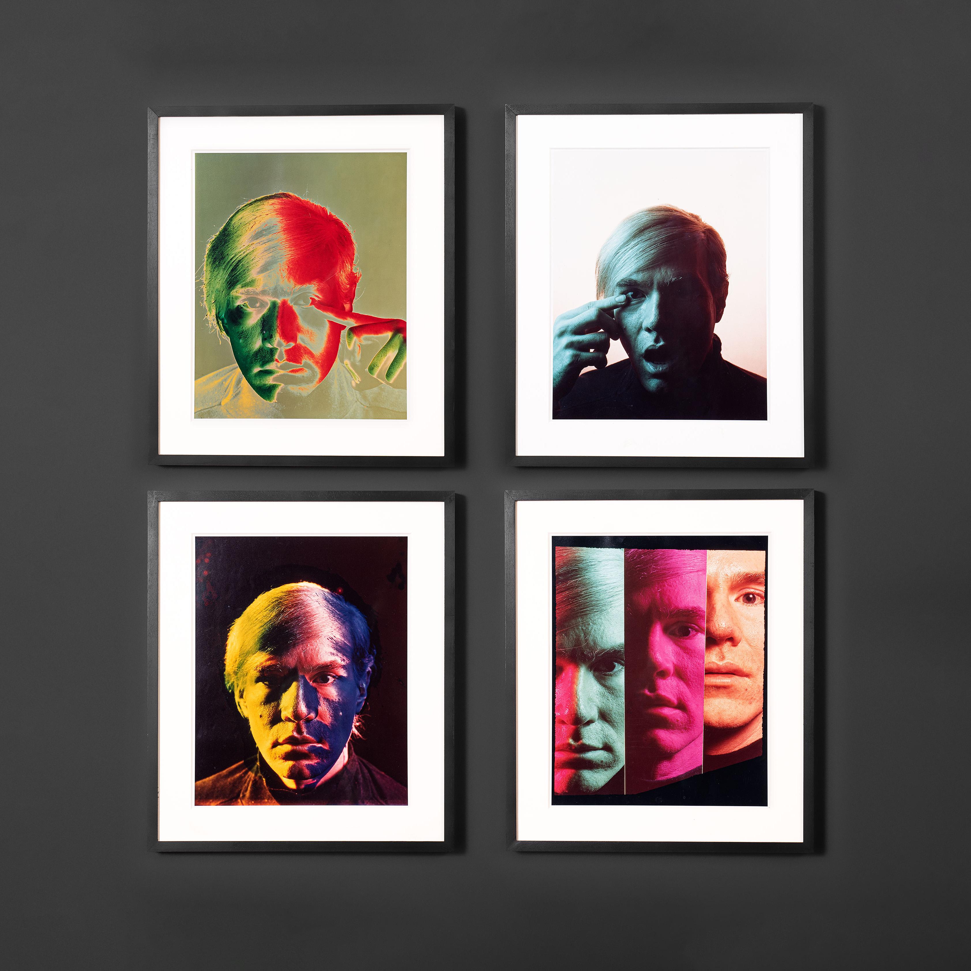 Andy Warhol and Philippe Halsman need no introduction - their contribution to the art world is boundless. 
A rare set of four Andy Warhol photographic chromogenic portraits in collaboration with Philippe Halsman. These were later exhibited at the