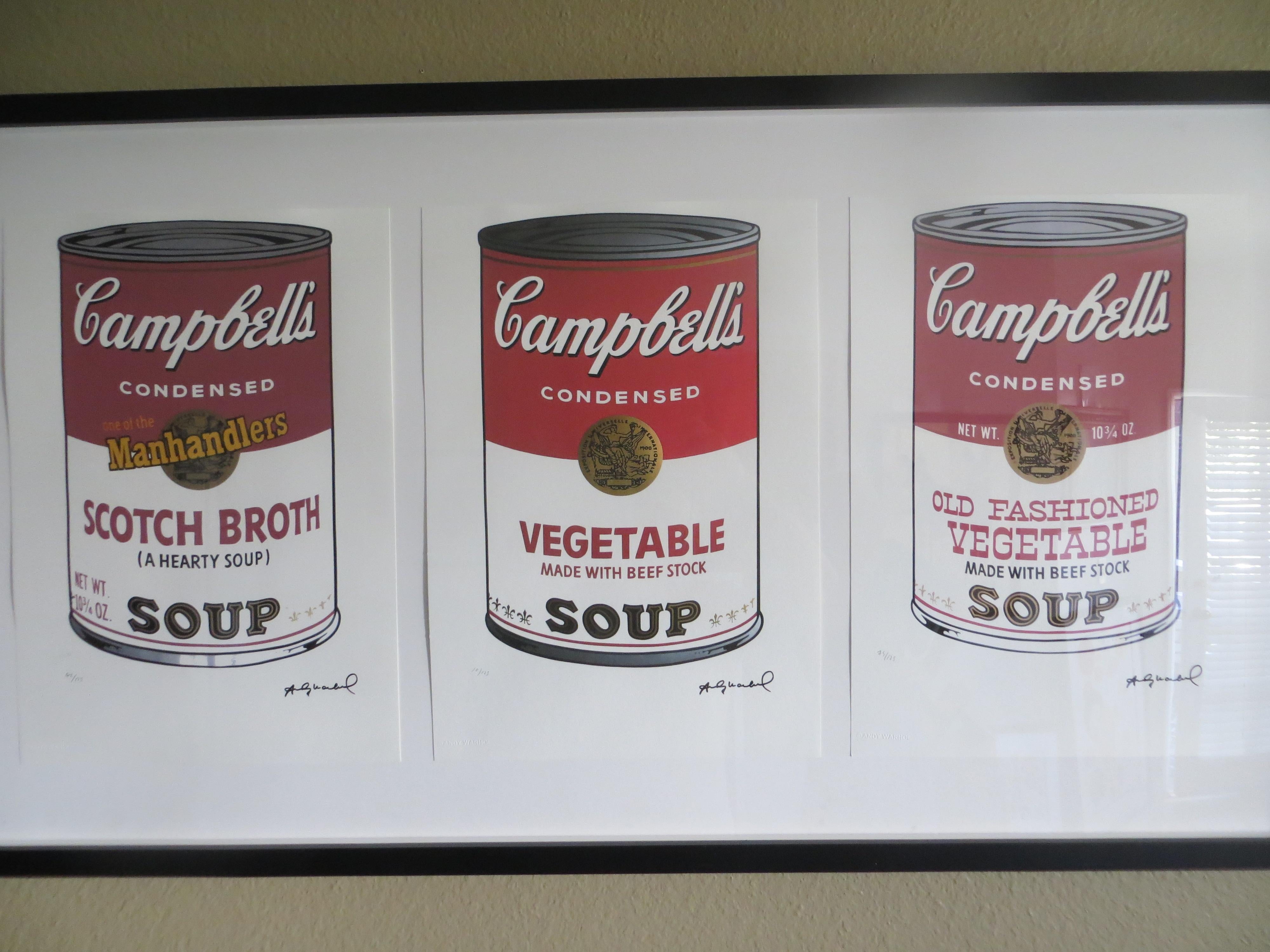  After Andy Warhol Campbell's Scotch Broth Soup 3 Lithographs 1