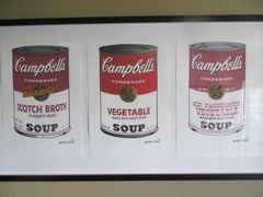 After Andy Warhol Campbell's Scotch Broth Soup 3 Lithographs