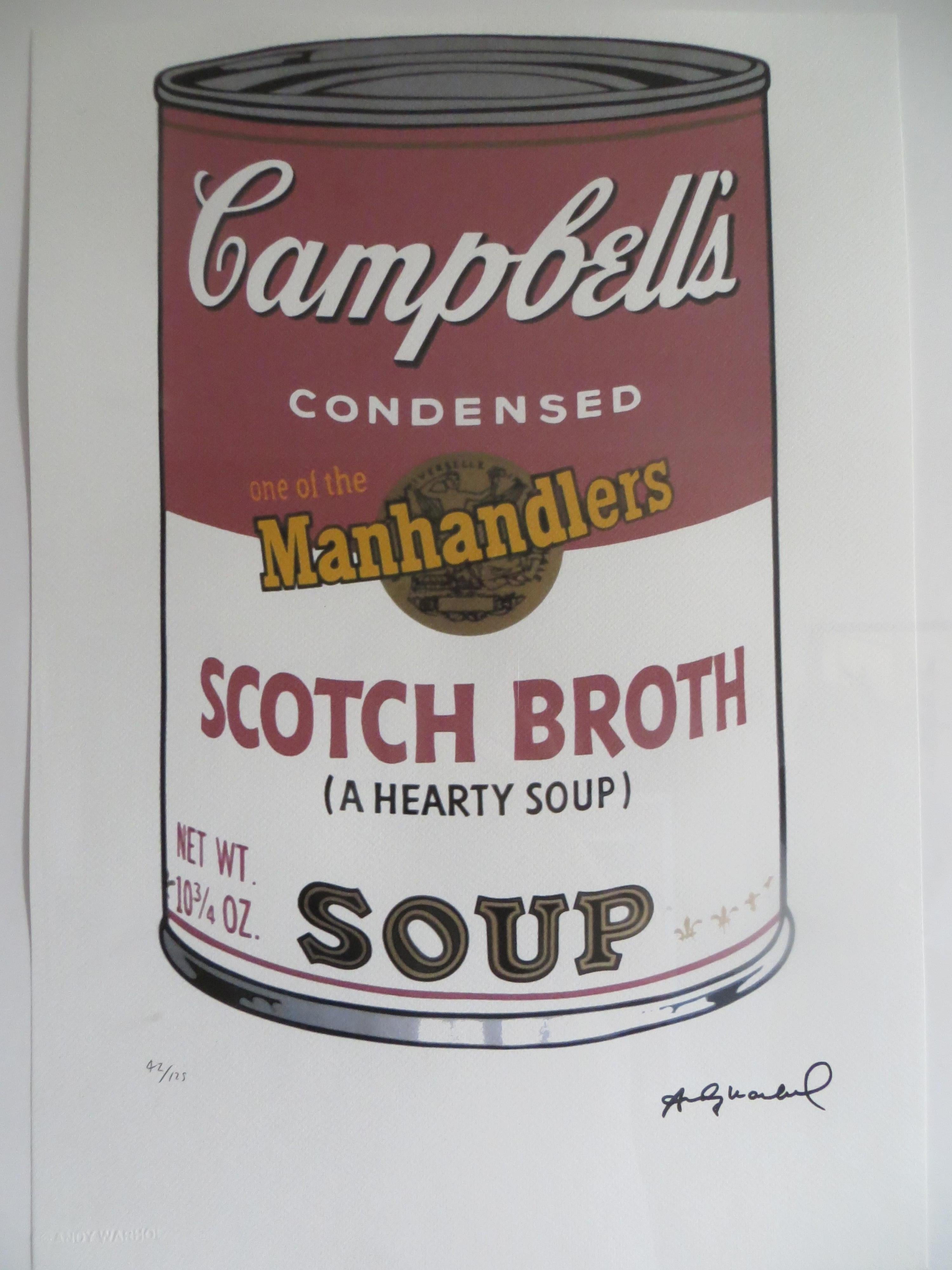  After Andy Warhol Campbell's Scotch Broth Soup 3 Lithographs 5