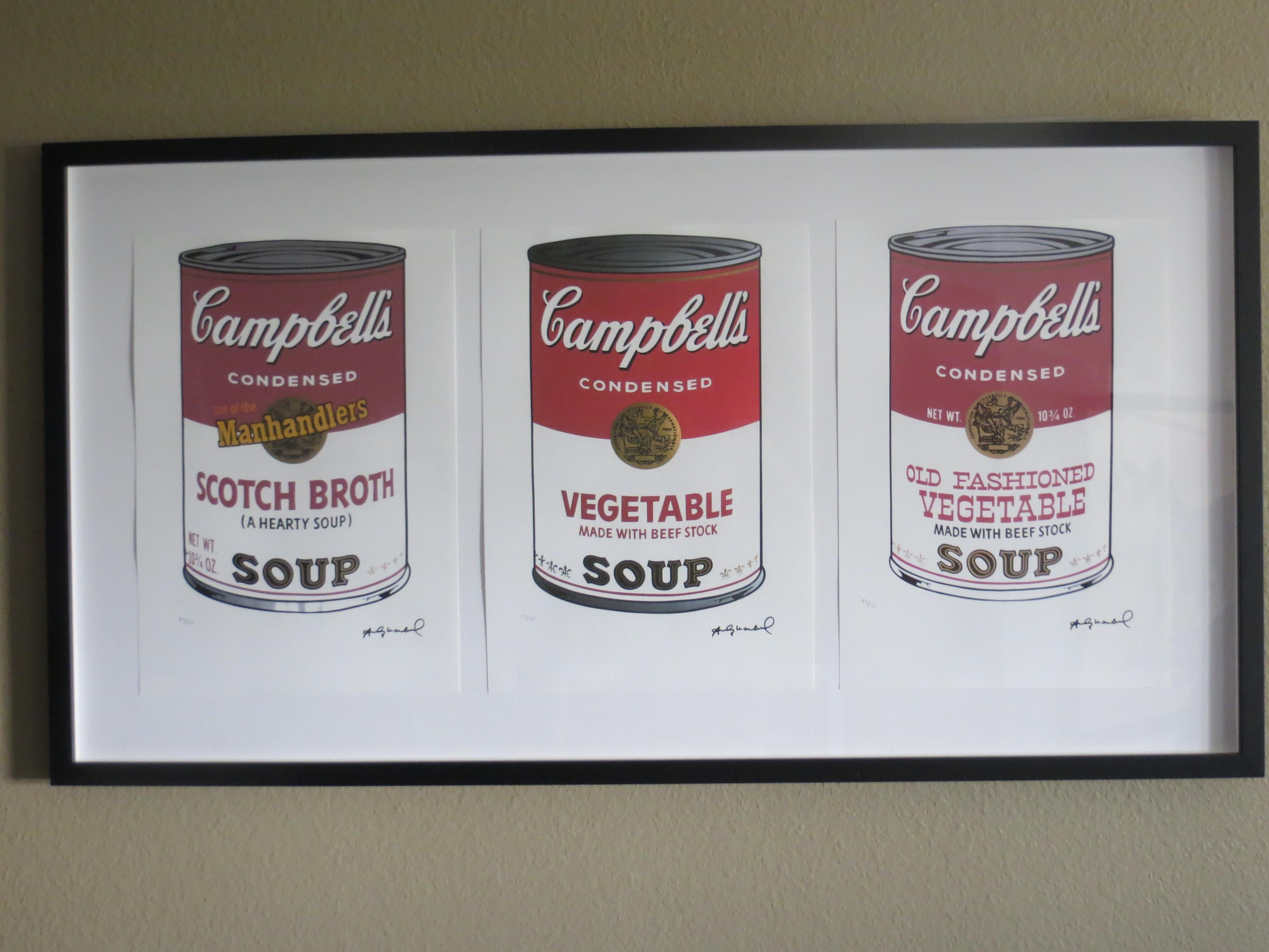 
Andy Warhol Andy Warhol Scotch Broth Soup, Campbell’s Soup II, 1969 is an incredible version of the Campbell’s soup can. Part of Campbell’s “Manhandler” series, which were created to cater to a male consumer that wanted a more substantial soups,