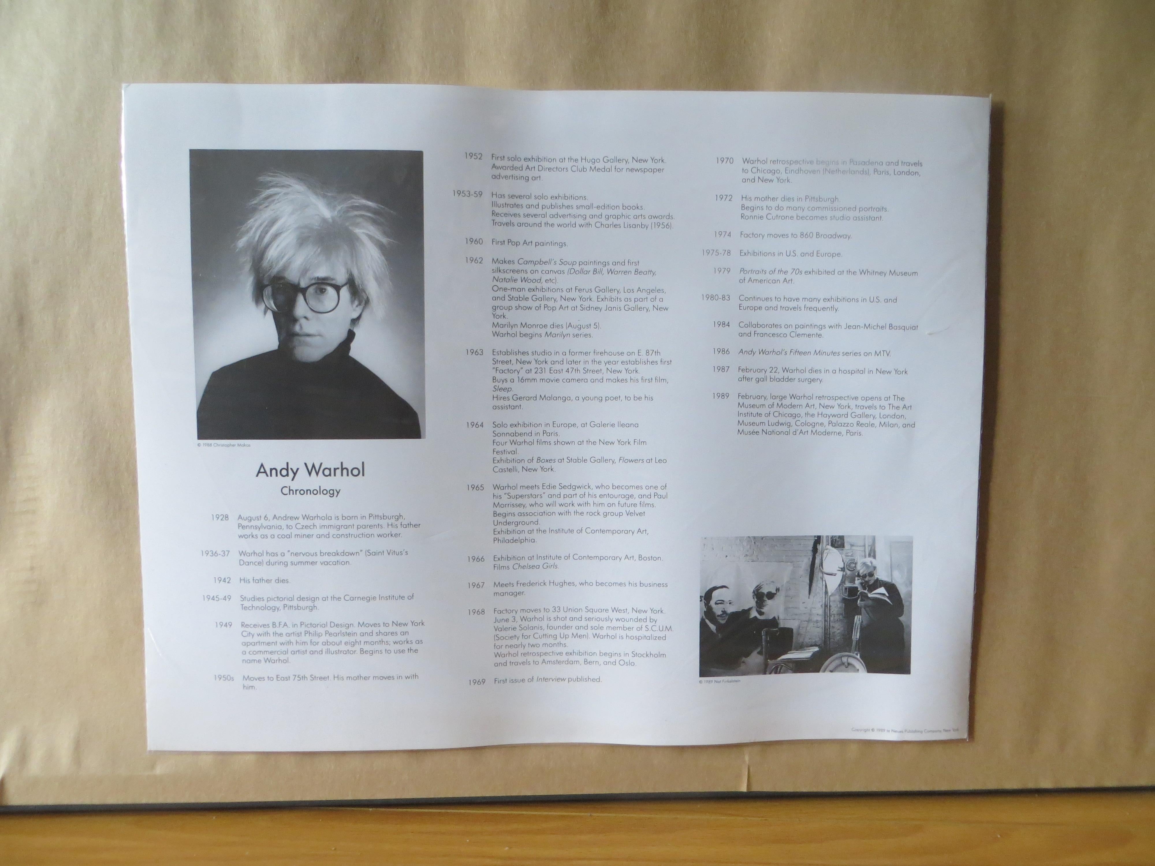 Andy Warhol, 1989 (Portfolio of 6 Prints) Framed  7