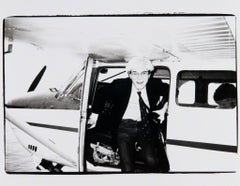 Vintage Andy Warhol, Andy Warhol on a Seaplane in Montauk, 1982