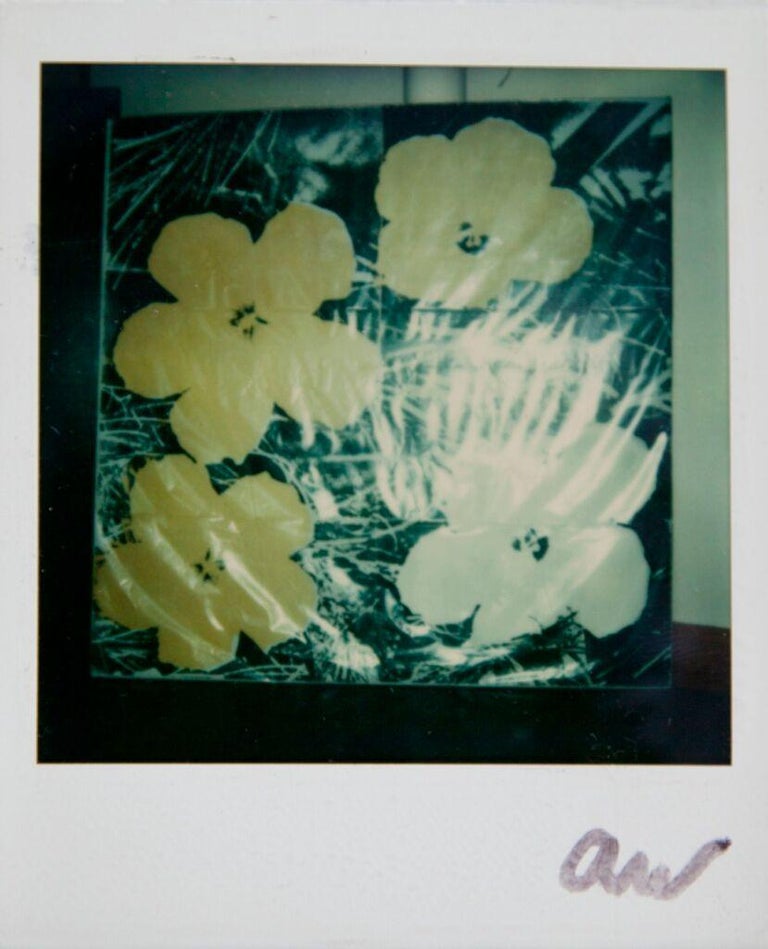 Andy Warhol Flowers Silk Screen Print Polaroid Photograph 1976