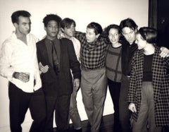 Andy Warhol Photograph, Jean-Michel Basquiat, Julian Schnabel and Others, 1985