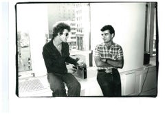 Fotografie von Lou Reed (The Velvet Underground) und Ronnie Cutrone, Andy Warhol 