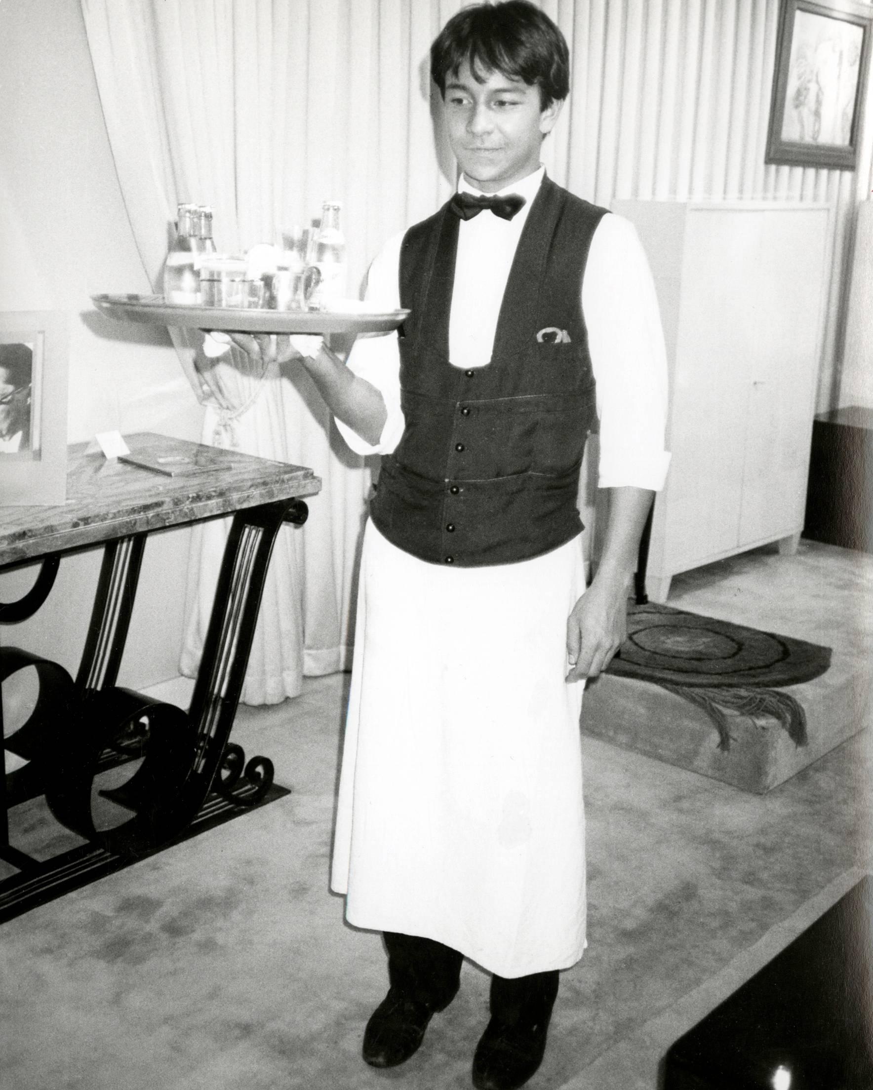 Photograph of a Young Waiter in Paris