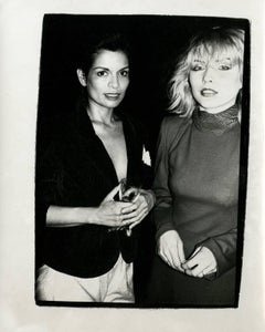 Vintage Andy Warhol, Photograph of Bianca Jagger & Debbie Harry (Blondie) circa 1985