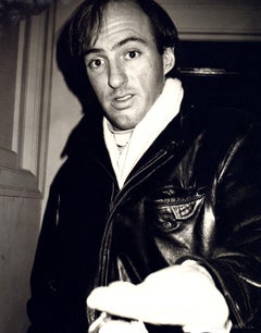Vintage Jon Gould in leather jacket