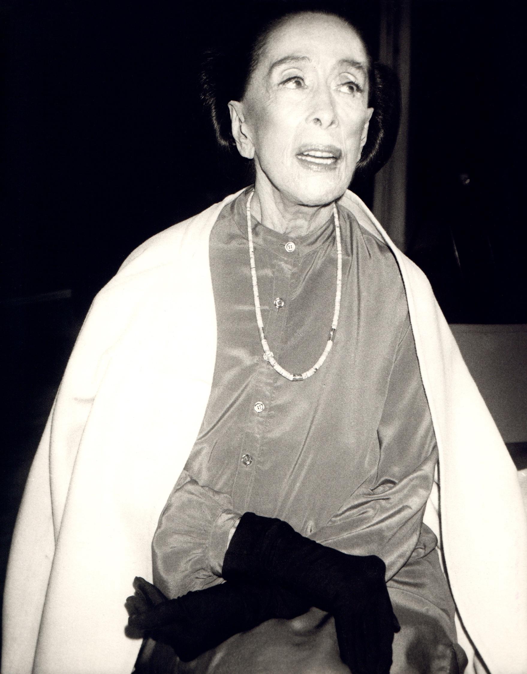 Andy Warhol Portrait Photograph - Martha Graham in white cloak